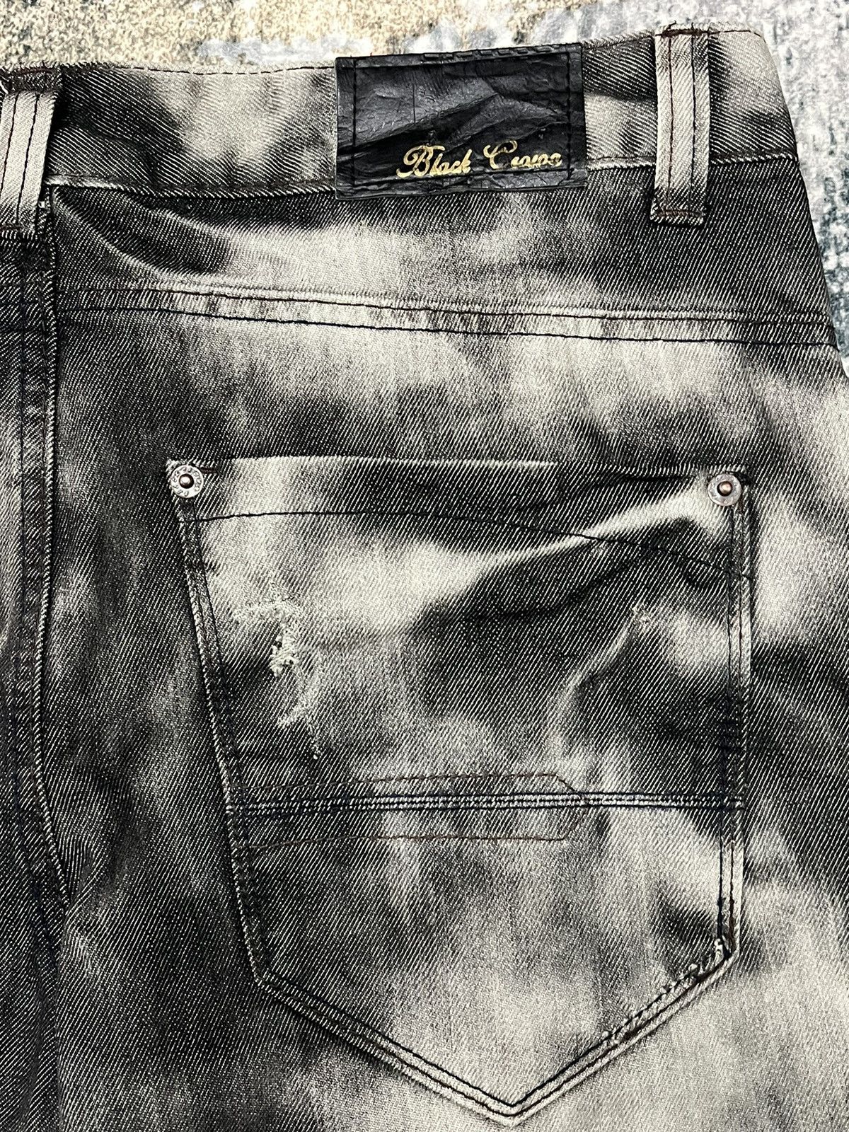 Japanese Brand × Vintage Black Crown Acid Wash Bootcut Denim Size 31 Size US 31 - 9 Thumbnail