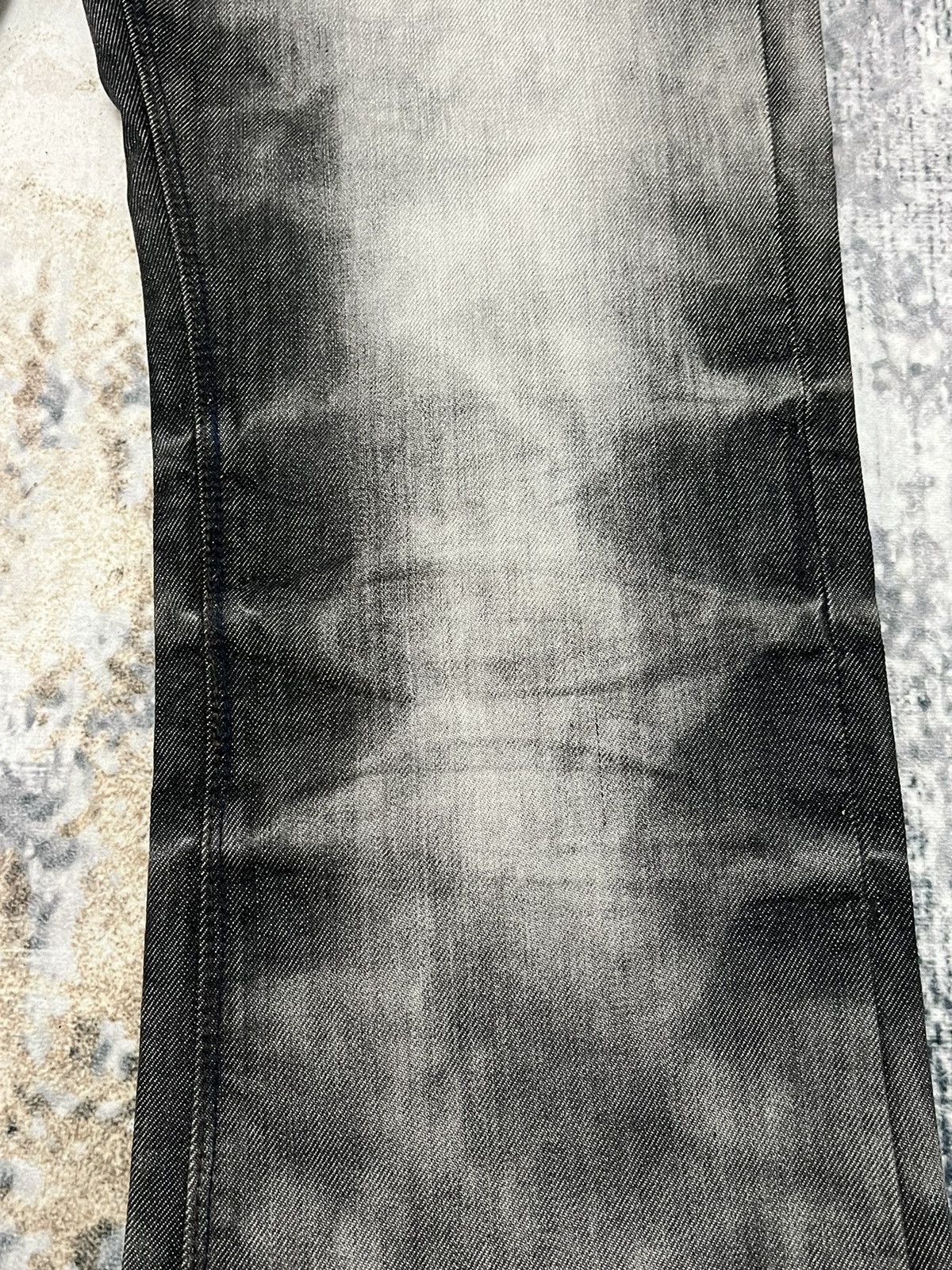 Japanese Brand × Vintage Black Crown Acid Wash Bootcut Denim Size 31 Size US 31 - 4 Thumbnail