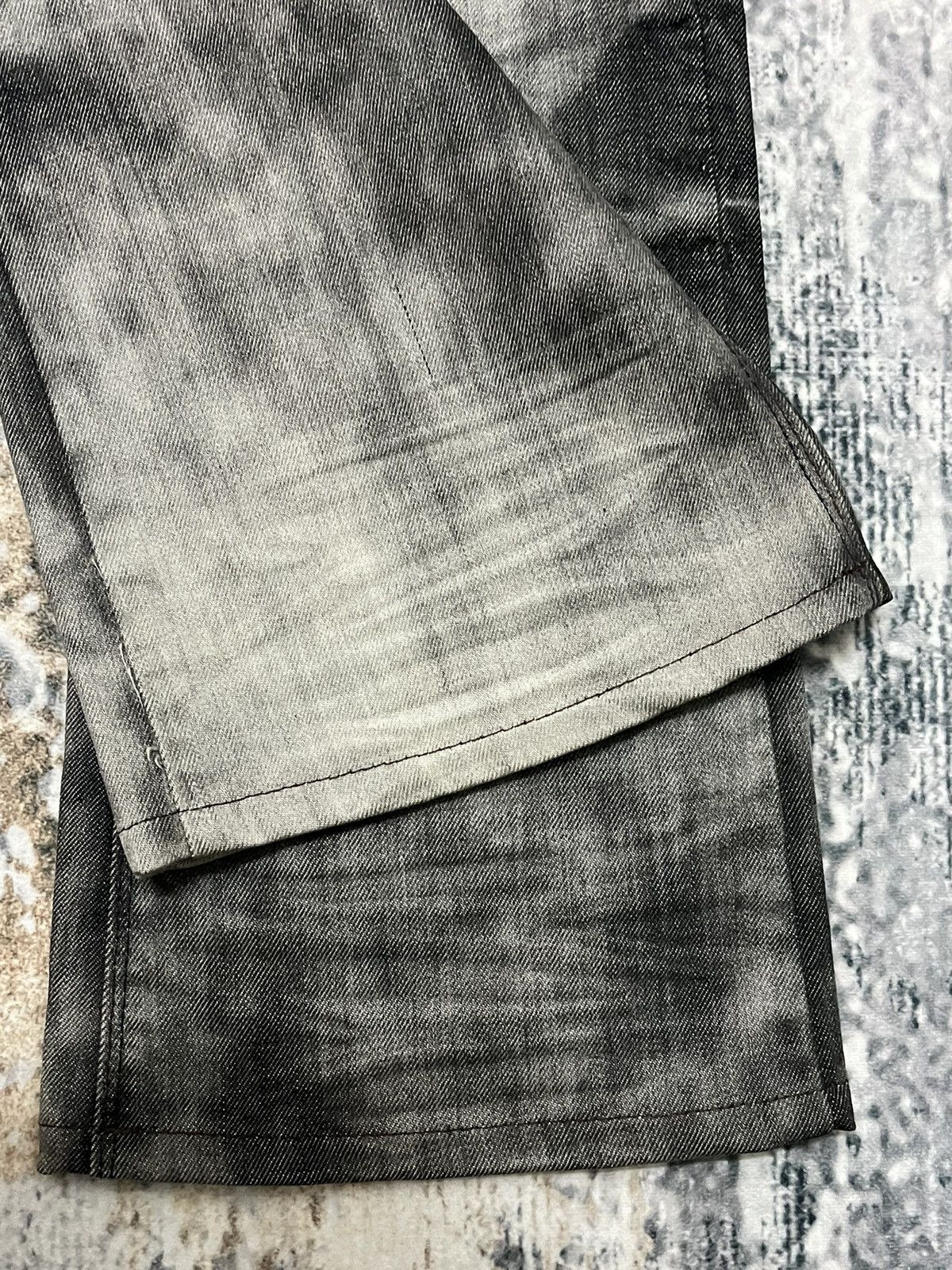 Japanese Brand × Vintage Black Crown Acid Wash Bootcut Denim Size 31 Size US 31 - 5 Thumbnail