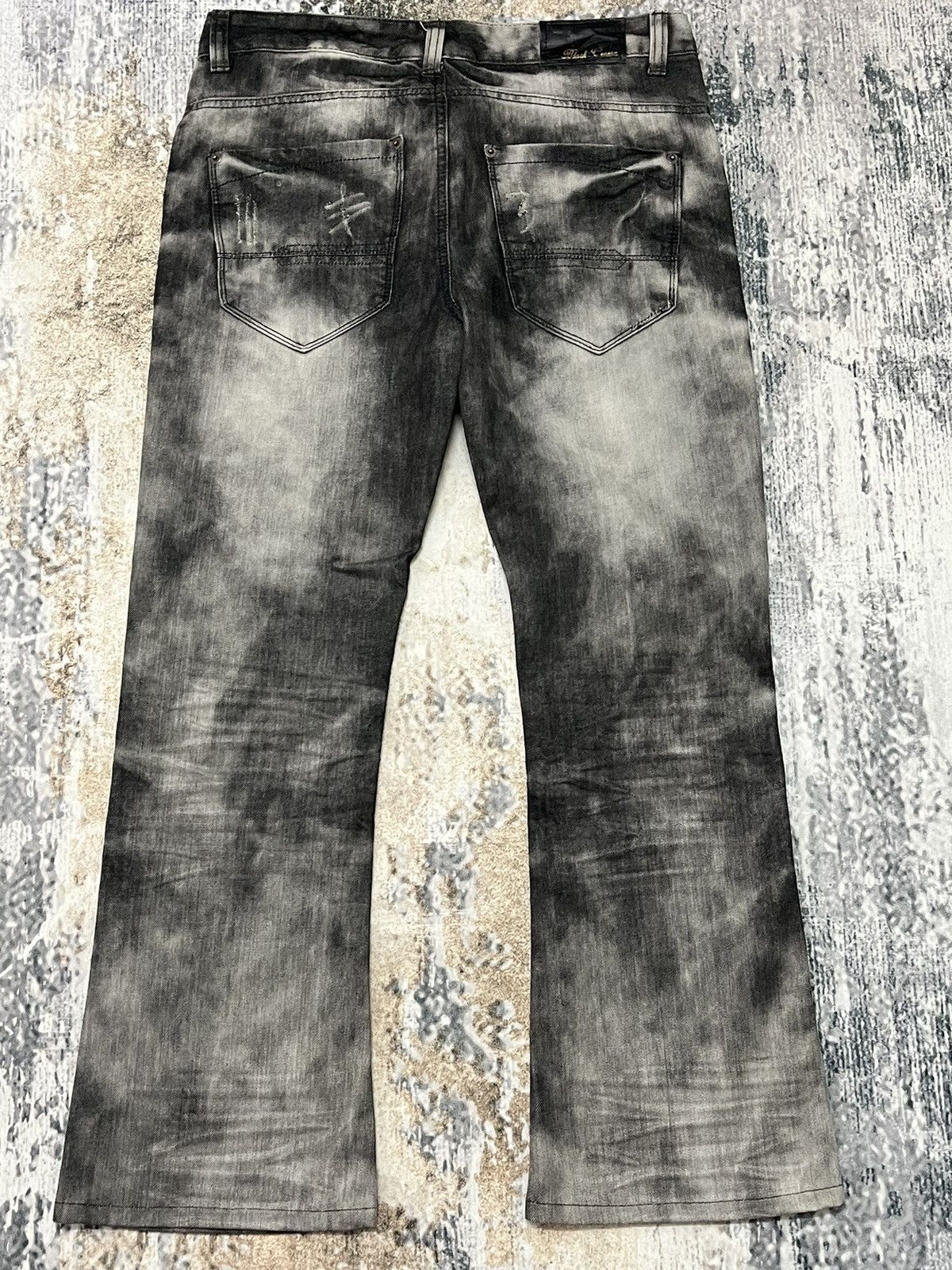 Japanese Brand × Vintage Black Crown Acid Wash Bootcut Denim Size 31 Size US 31 - 7 Thumbnail