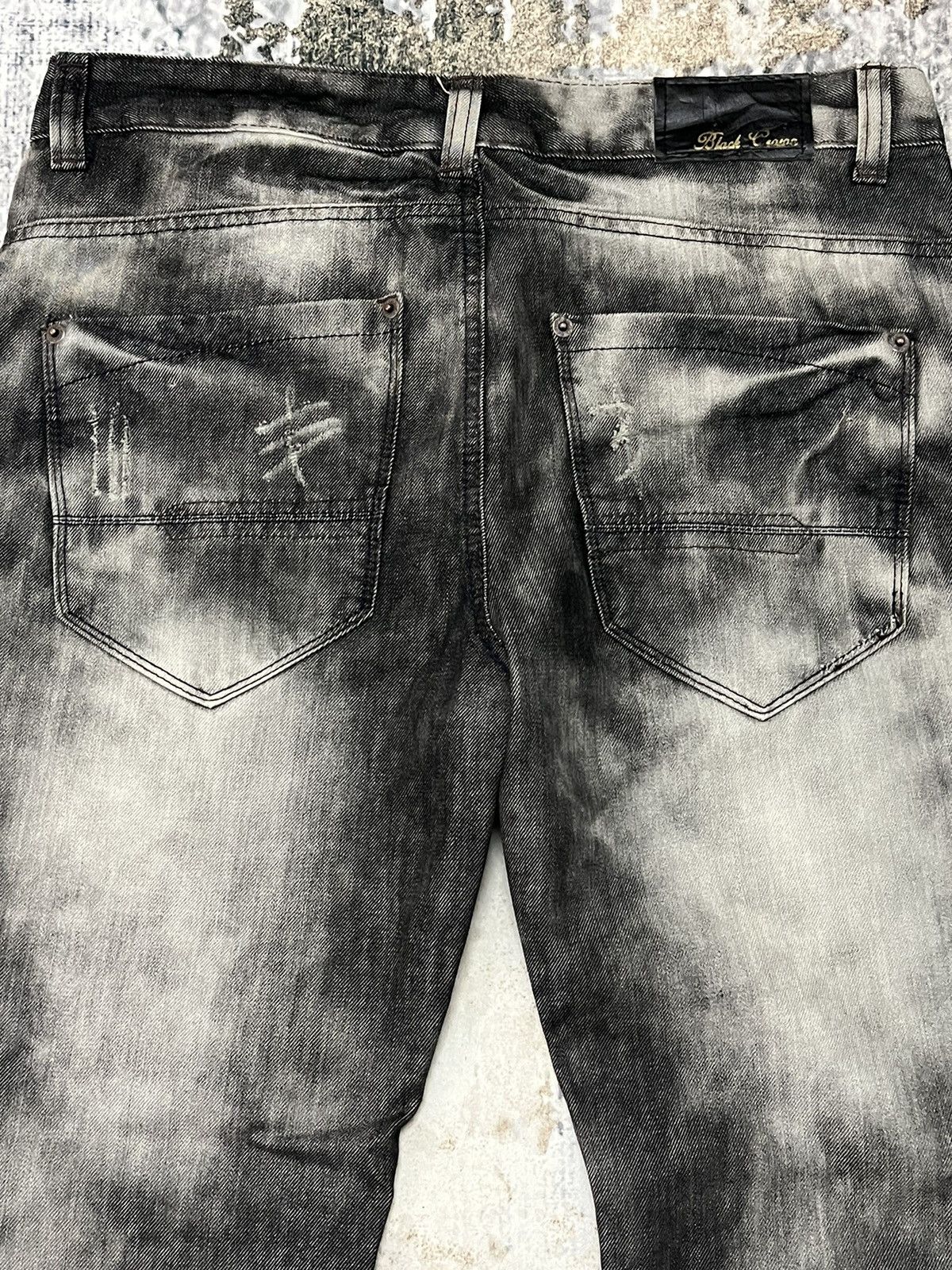 Japanese Brand × Vintage Black Crown Acid Wash Bootcut Denim Size 31 Size US 31 - 8 Thumbnail