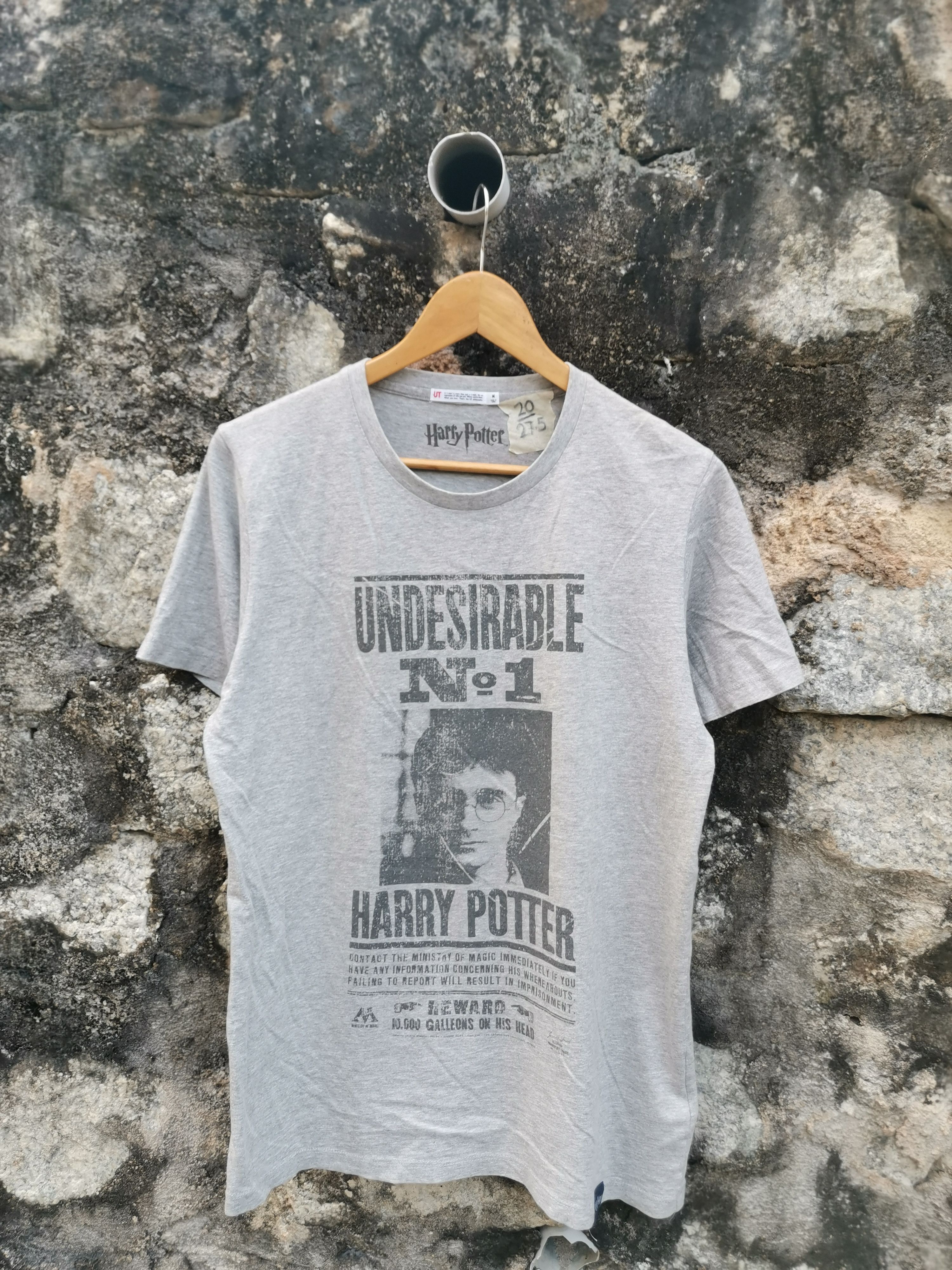 image of Harry Potter Movie Tshirt in Grey, Men's (Size Medium)