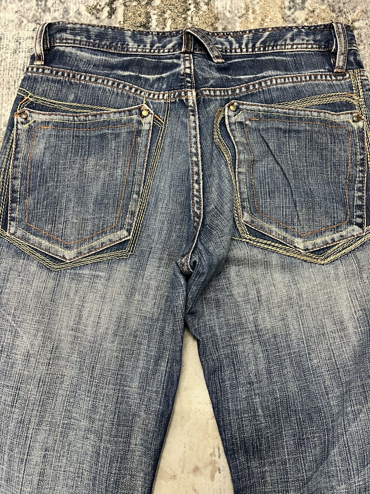 Japanese Brand × Vintage TX Mixpice Distressed Embroidery Pocket Denim Jeans Size US 31 - 6 Thumbnail