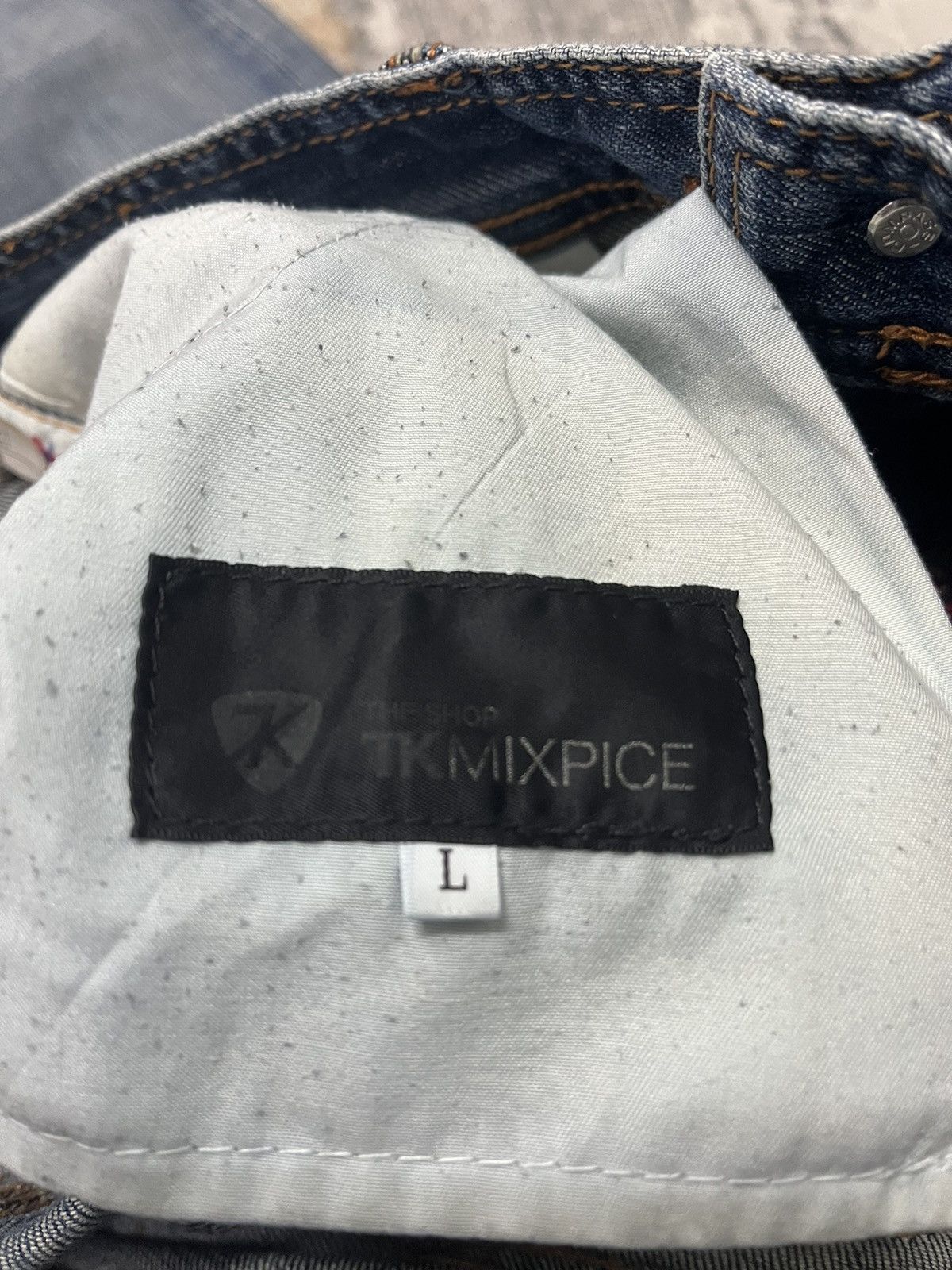 Japanese Brand × Vintage TX Mixpice Distressed Embroidery Pocket Denim Jeans Size US 31 - 9 Thumbnail
