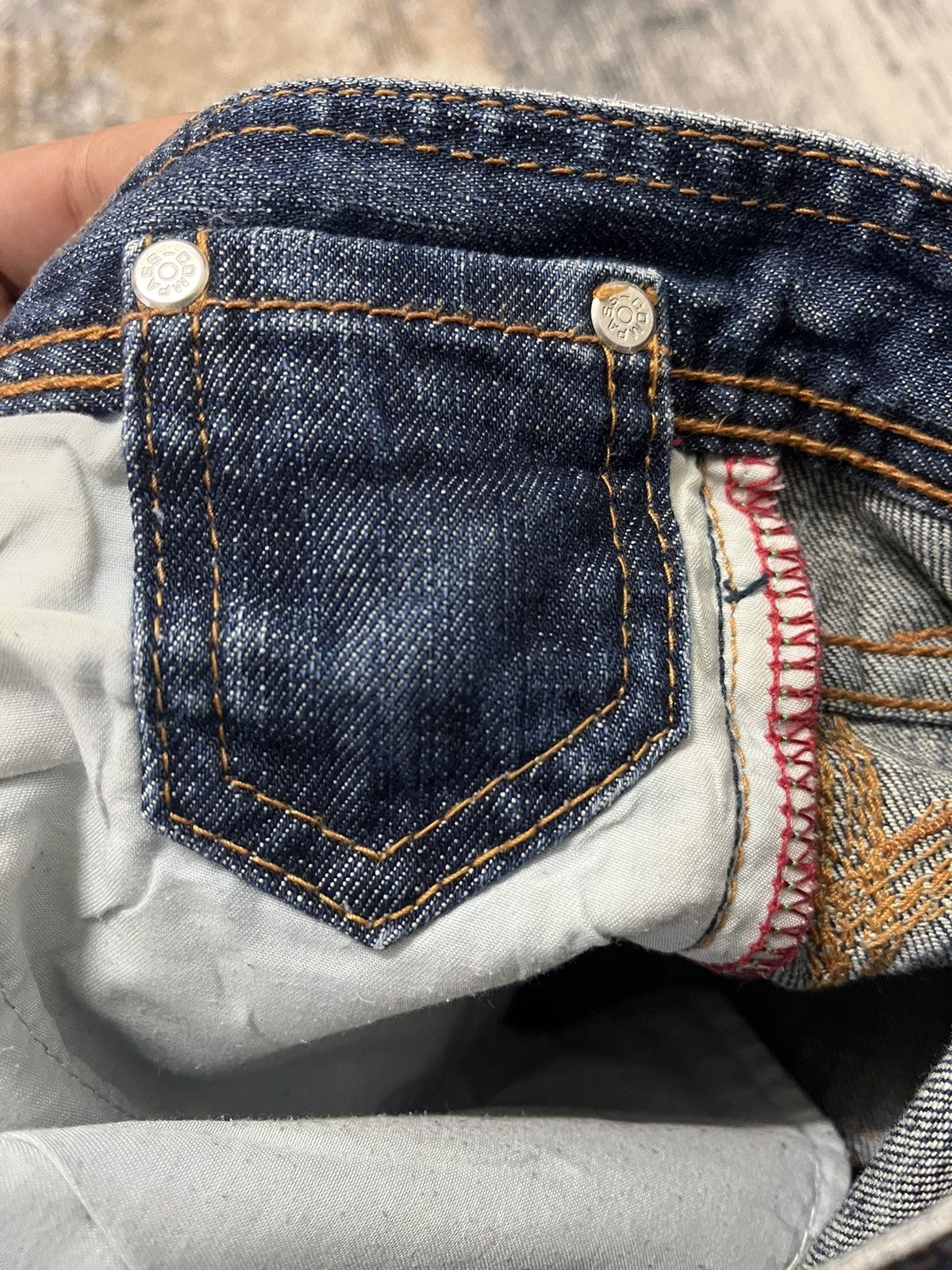Japanese Brand × Vintage TX Mixpice Distressed Embroidery Pocket Denim Jeans Size US 31 - 8 Thumbnail