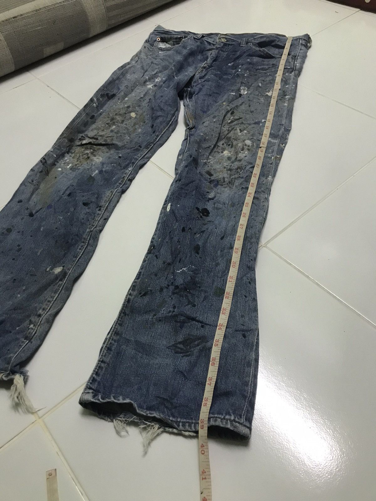 Levi's Vintage Clothing 33x30 Vintage Levi’s paint distressed light blue denim jeans Size US 33 - 8 Thumbnail