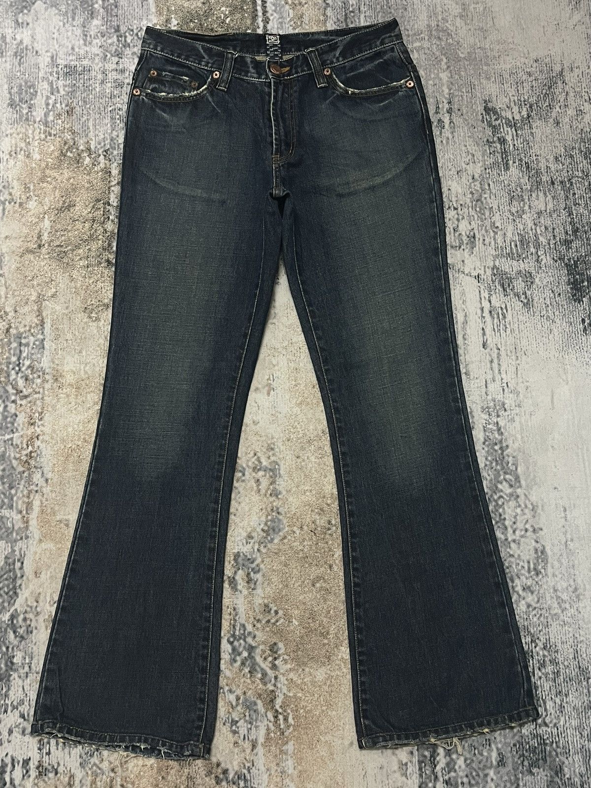 Japanese Brand × Vintage Blue Way boot Cut Jeans Distressed Denim Japanase Brand Size US 31 - 1 Thumbnail