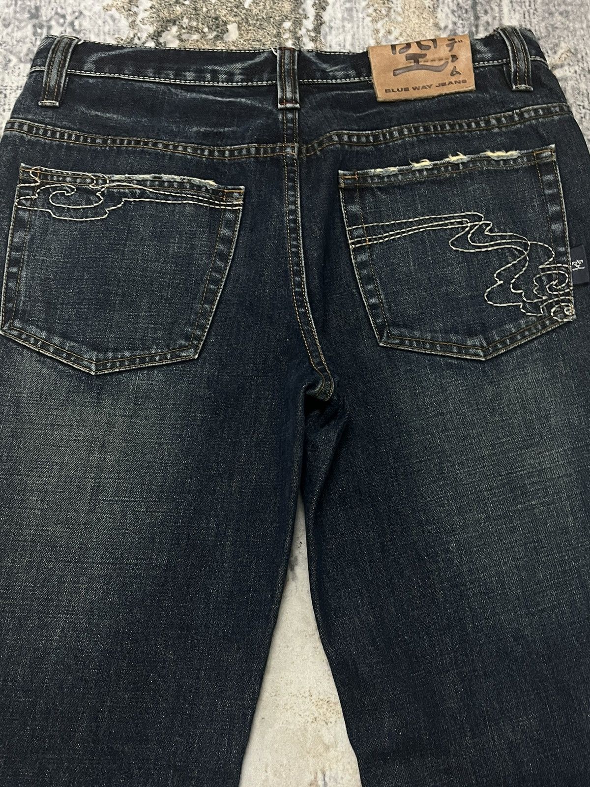 Japanese Brand × Vintage Blue Way boot Cut Jeans Distressed Denim Japanase Brand Size US 31 - 7 Thumbnail