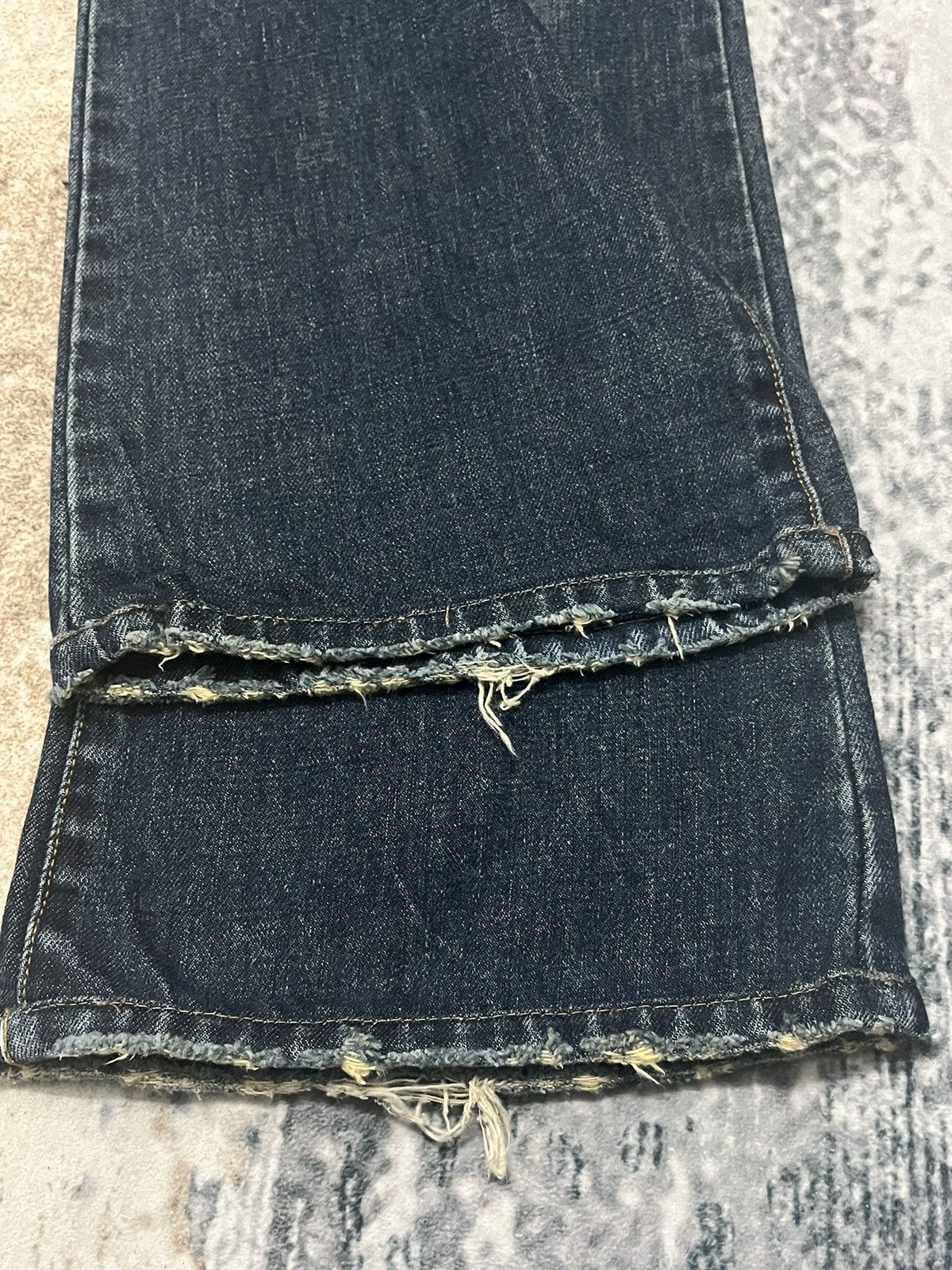 Japanese Brand × Vintage Blue Way boot Cut Jeans Distressed Denim Japanase Brand Size US 31 - 5 Thumbnail
