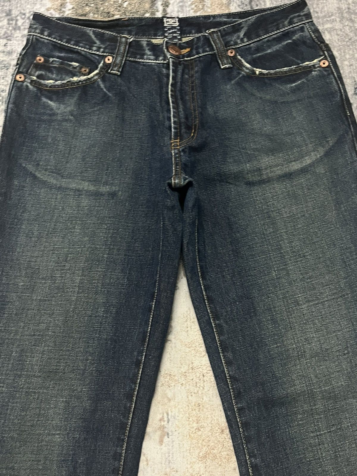 Japanese Brand × Vintage Blue Way boot Cut Jeans Distressed Denim Japanase Brand Size US 31 - 2 Thumbnail