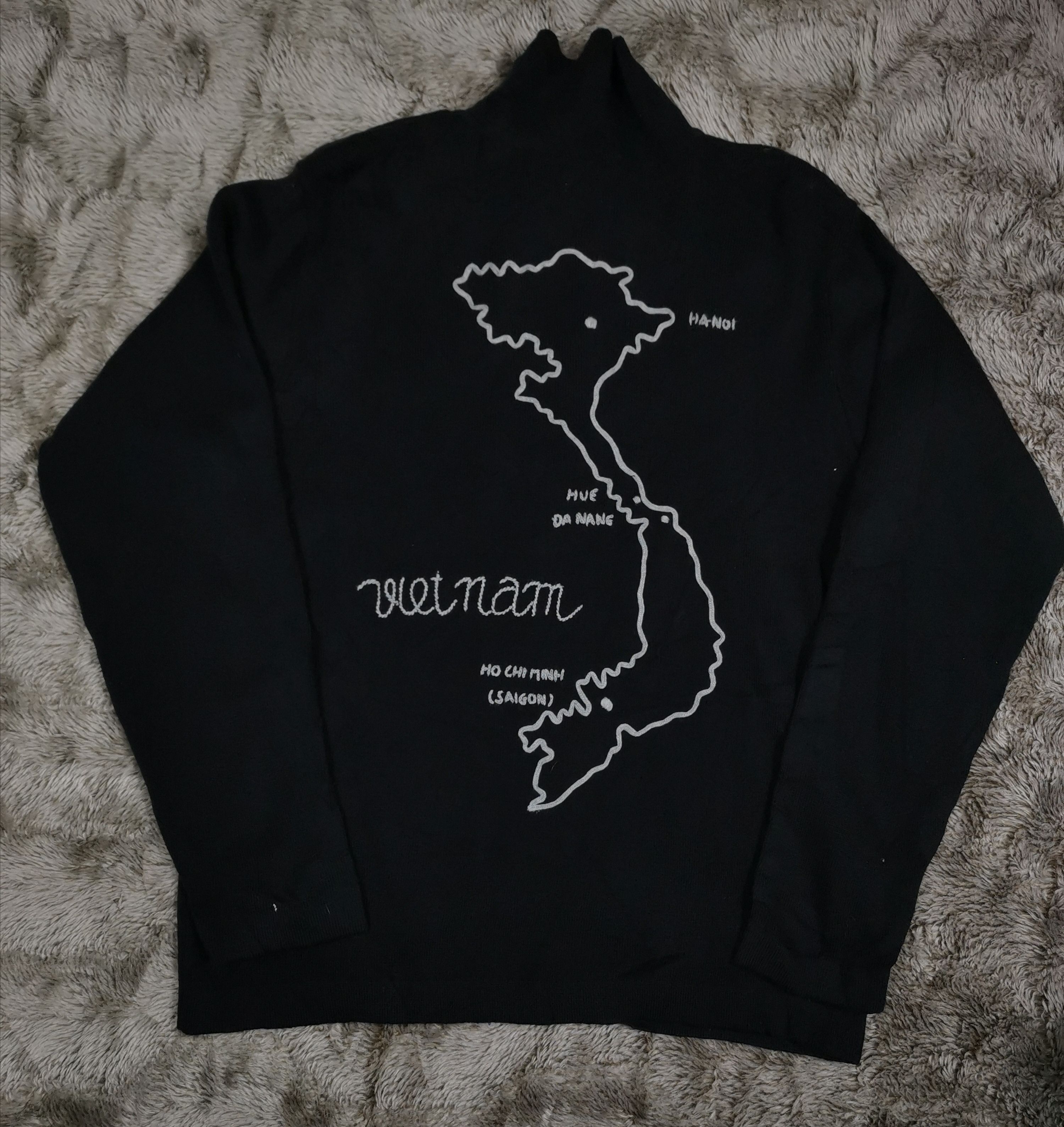 Japanese Brand Vintage 90s Vietnam Maps Sukajan Style Knitwear Size US M / EU 48-50 / 2 - 1 Thumbnail