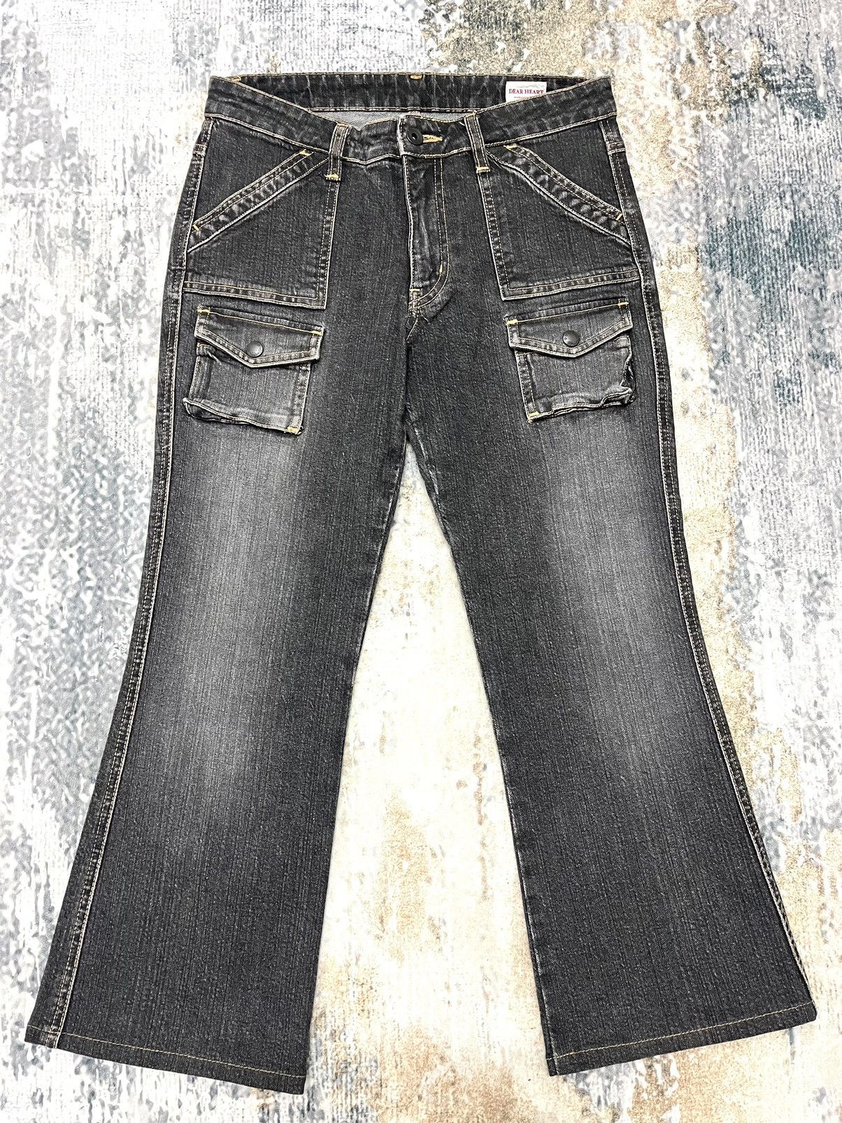 image of Seditionaries x Vintage Bison Dear Heart Pocket Bush Pants Black Bootcut, Men's (Size 28)