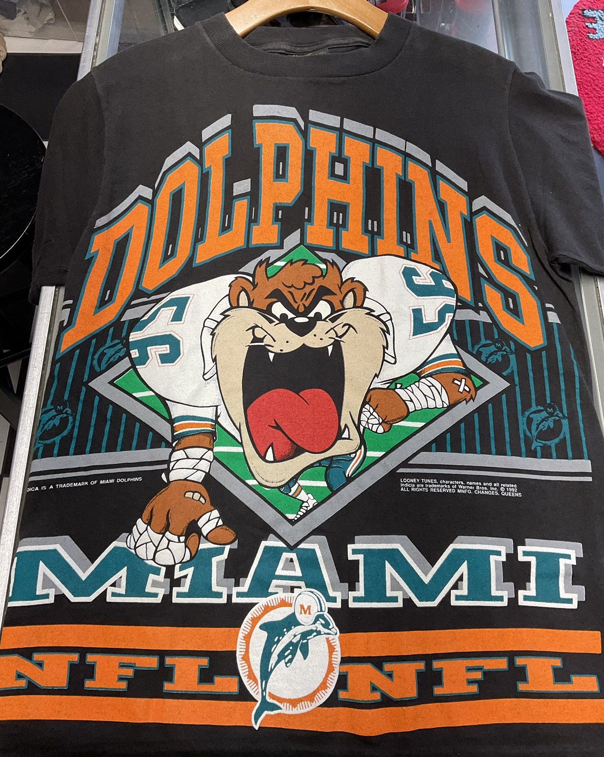 Vintage 1992 NFL Miami Dolphins Taz Tee sz M Grailed
