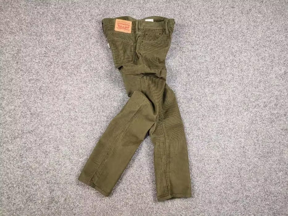 Levi's Vintage Levi’s 511 Green Corduroy Pants Olive Velvet Jeans Size US 28 / EU 44 - 6 Thumbnail