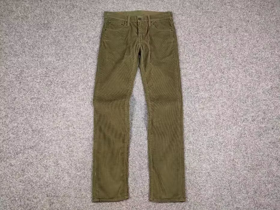 Levi's Vintage Levi’s 511 Green Corduroy Pants Olive Velvet Jeans Size US 28 / EU 44 - 5 Thumbnail