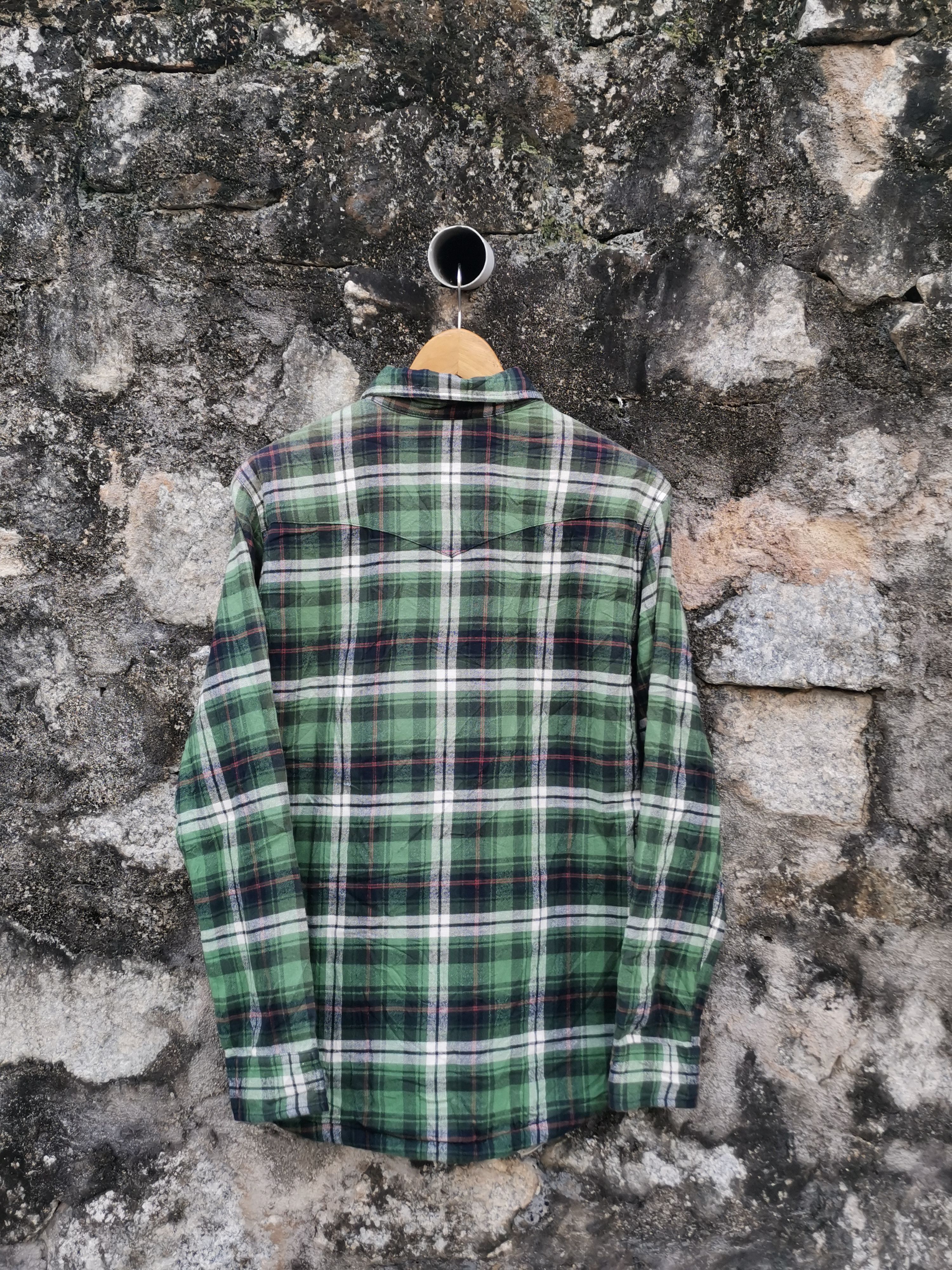 Japanese Brand Vintage Uniqlo Plaid Flannel Shirt Linning Sherpa Size US L / EU 52-54 / 3 - 3 Thumbnail
