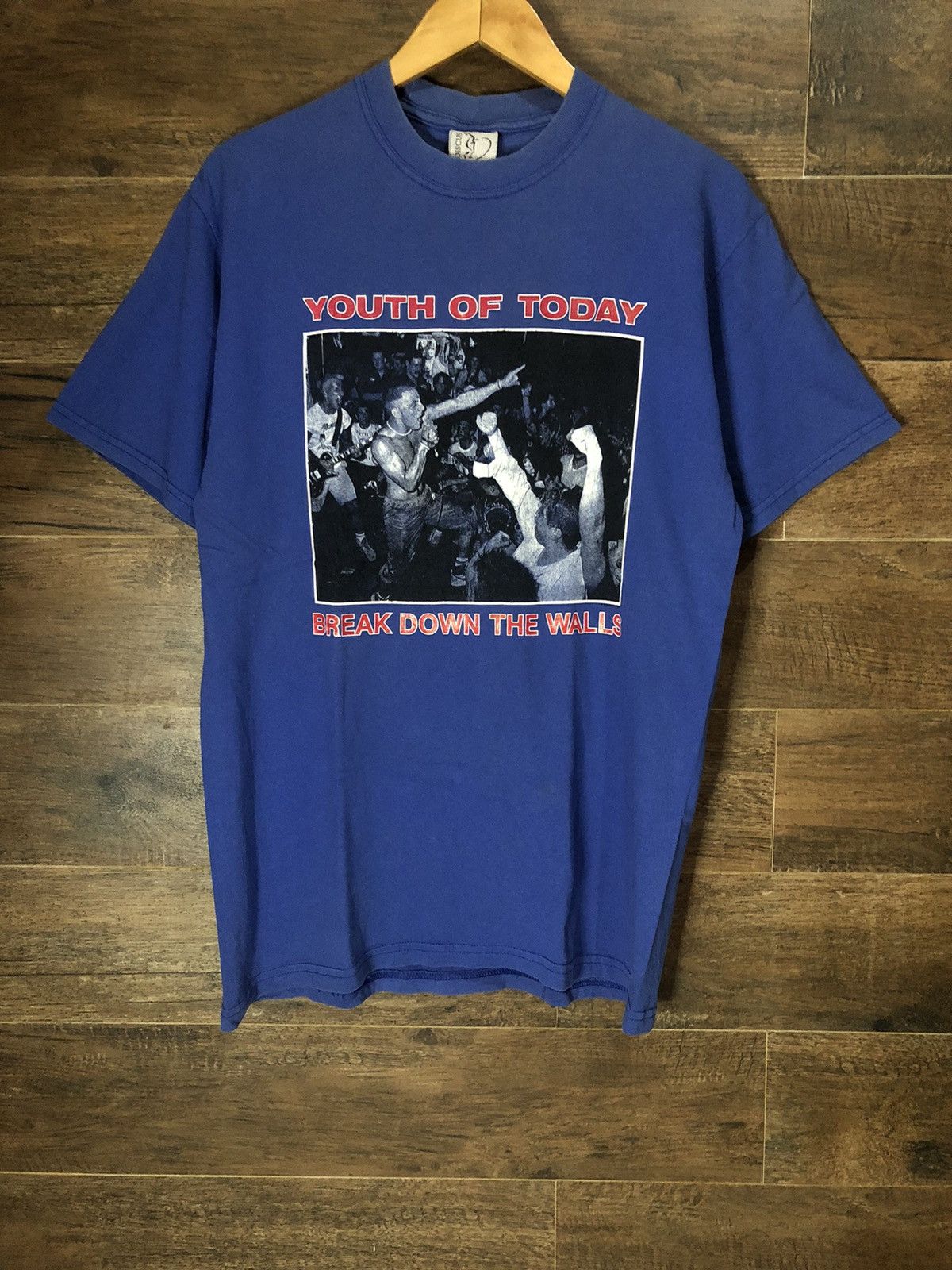 Band Tees × Vintage Vintage 90s Bootleg Youth Of Today Breakdown The Walls Shirt Size US L / EU 52-54 / 3 - 2 Thumbnail