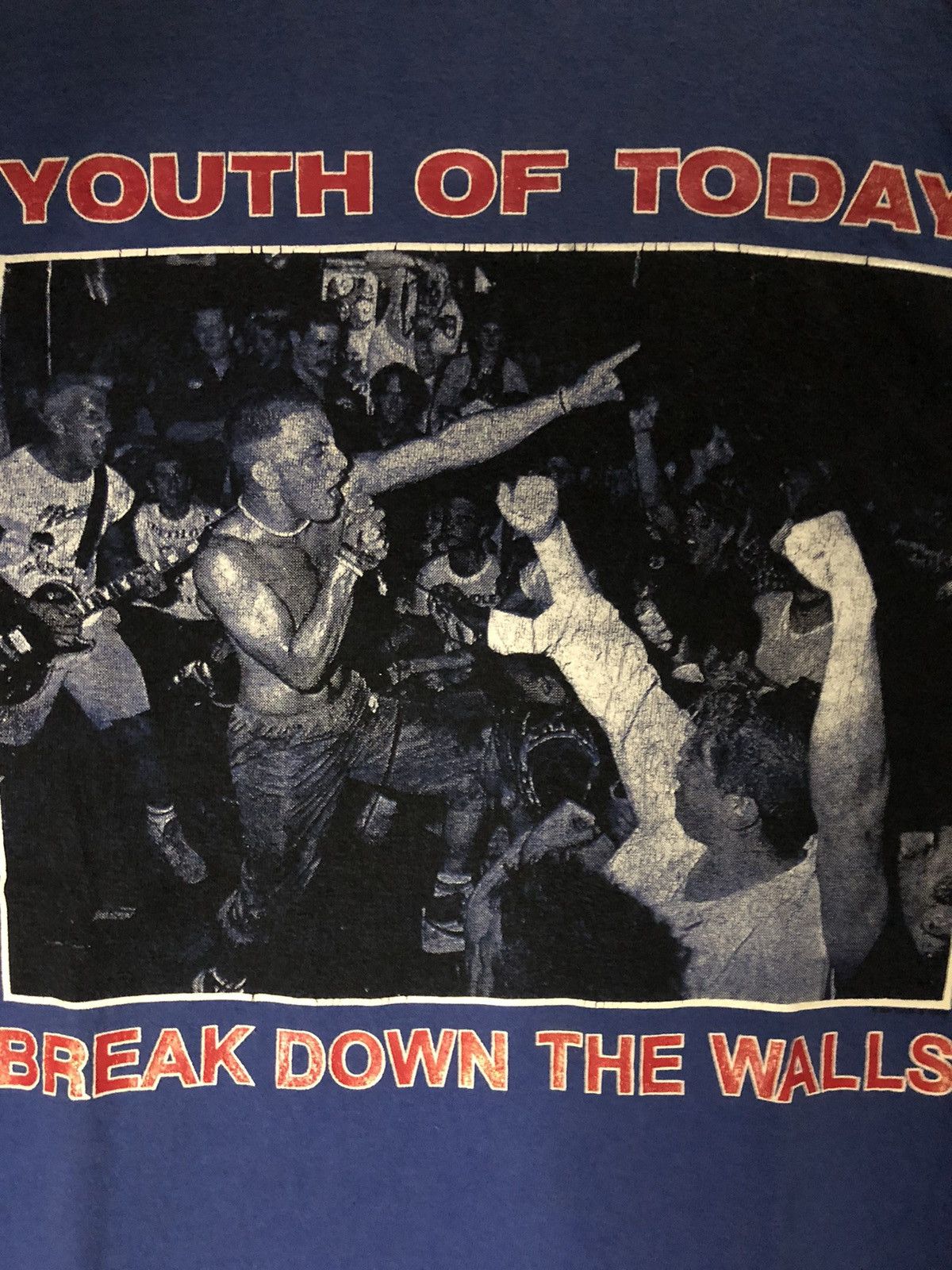 Band Tees × Vintage Vintage 90s Bootleg Youth Of Today Breakdown The Walls Shirt Size US L / EU 52-54 / 3 - 4 Thumbnail