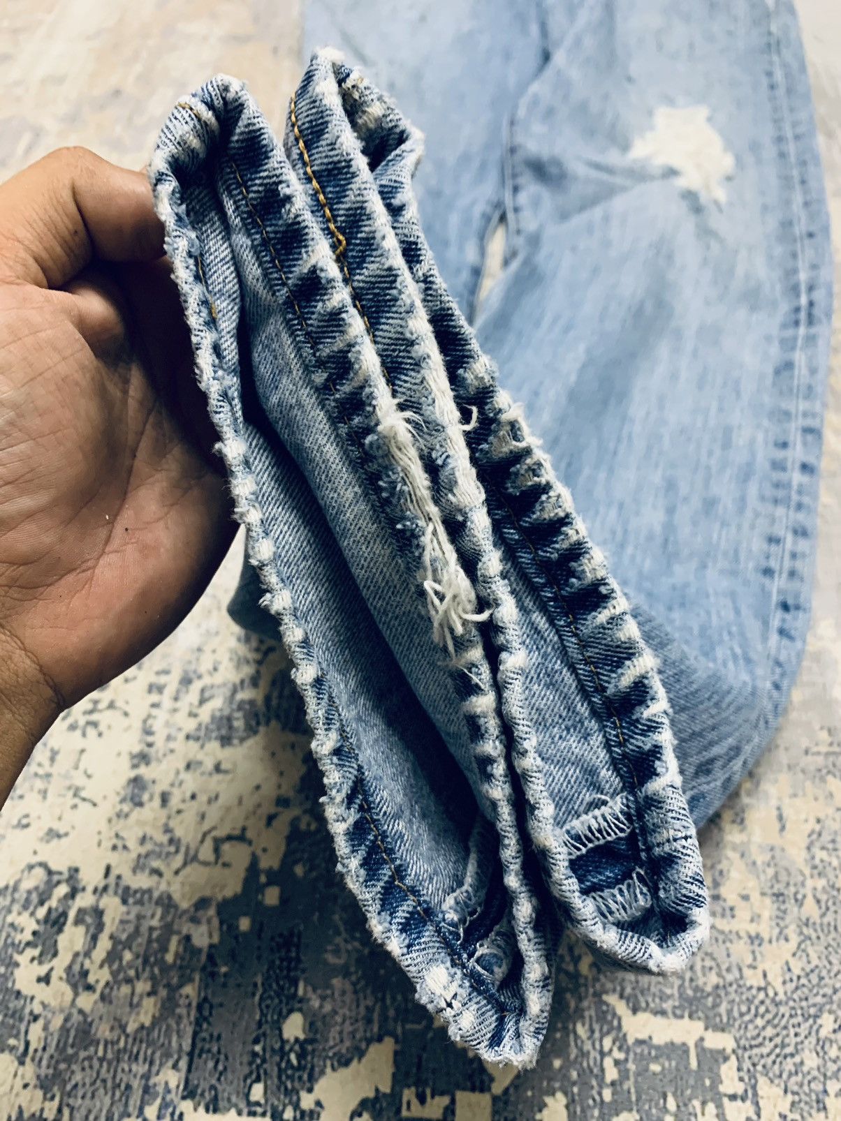 Levi's Vintage Levis 501 Distressed Denim Jeans 32x34.5 Size US 32 / EU 48 - 8 Thumbnail