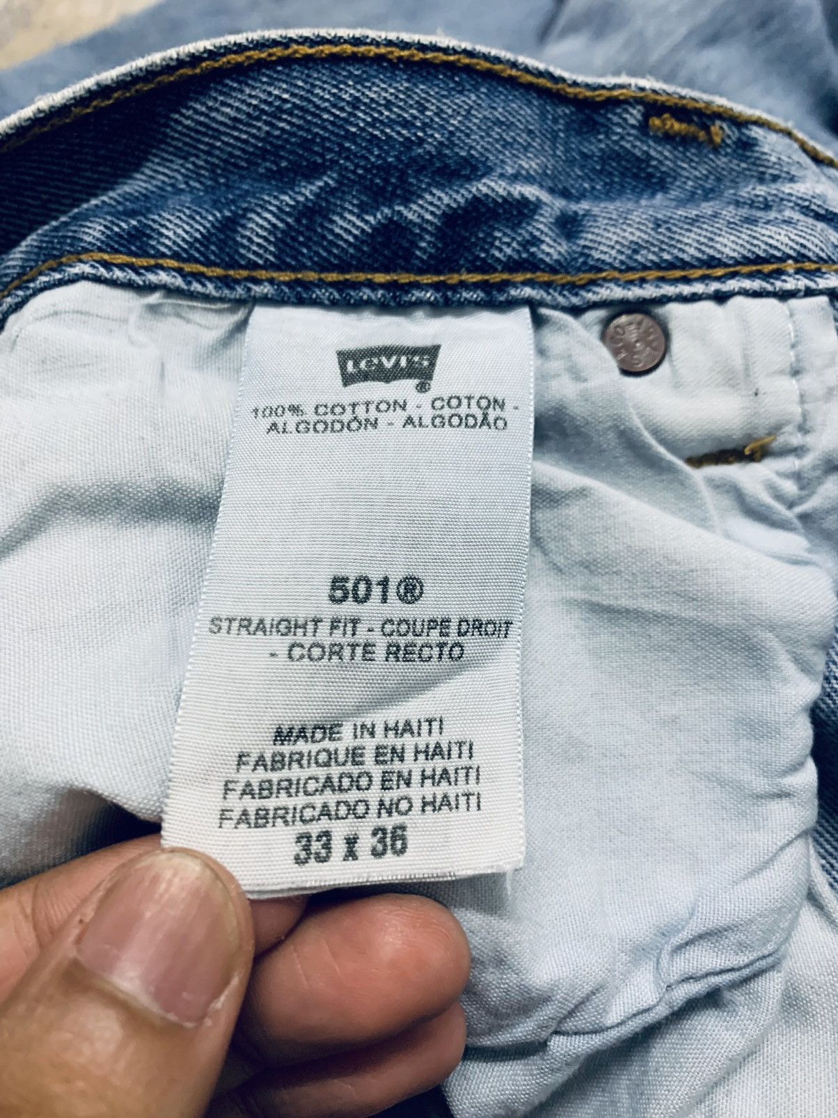 Levi's Vintage Levis 501 Distressed Denim Jeans 32x34.5 Size US 32 / EU 48 - 15 Thumbnail