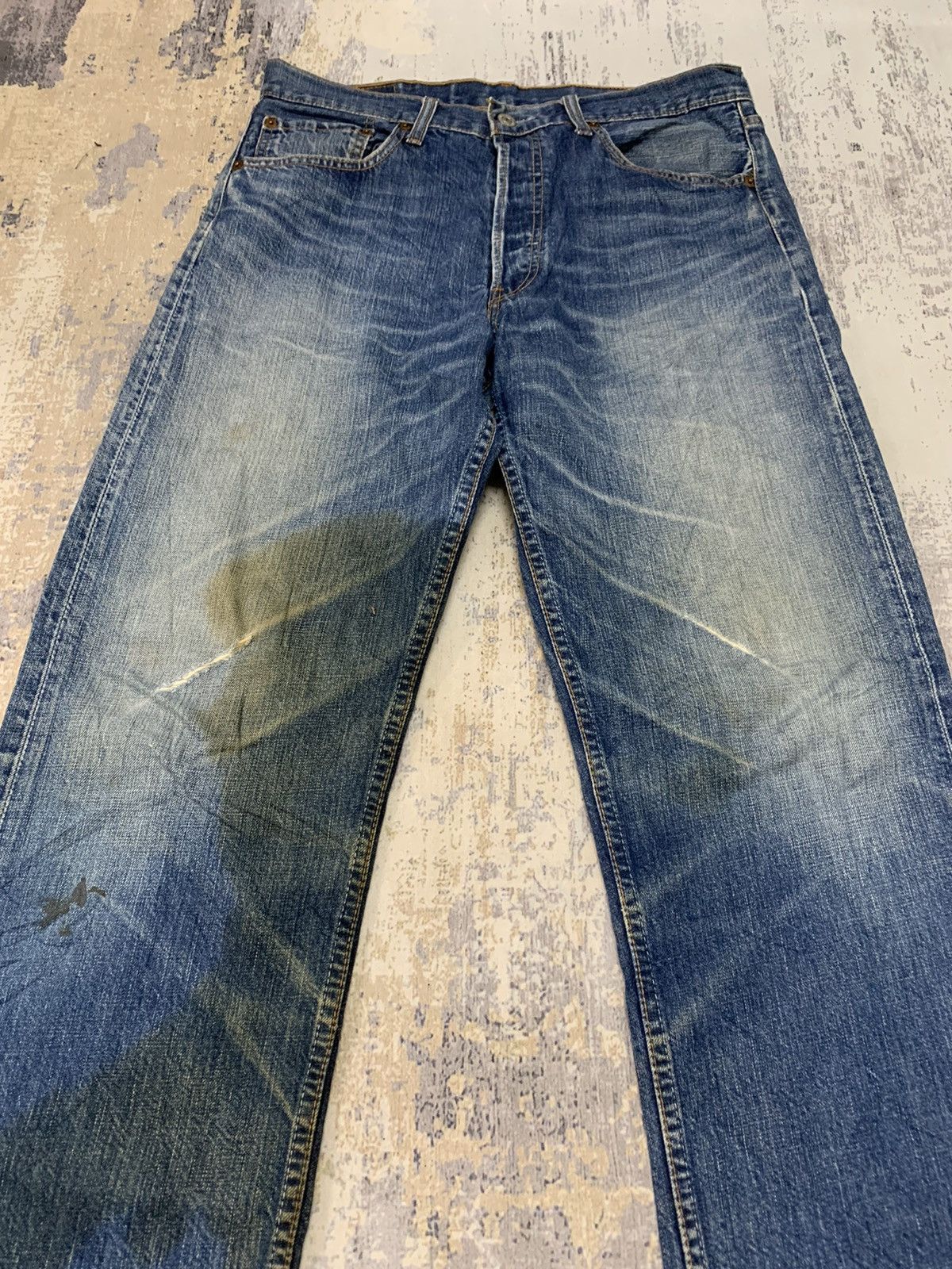 Levi's Vintage 90s Levi’s 501 Rusty Denim Jeans W32x31.5 Size US 32 / EU 48 - 3 Thumbnail