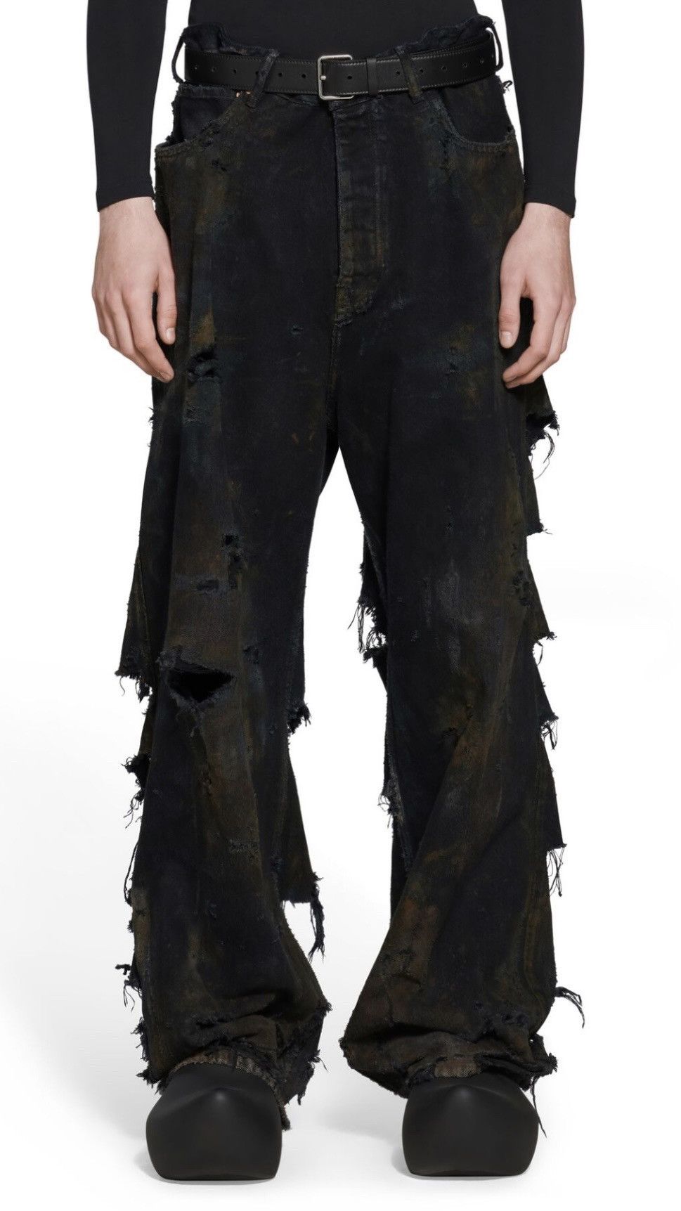 Balenciaga Balenciaga Super Destroyed Baggy Mud Jeans S Size US 30 / EU 46 - 4 Thumbnail