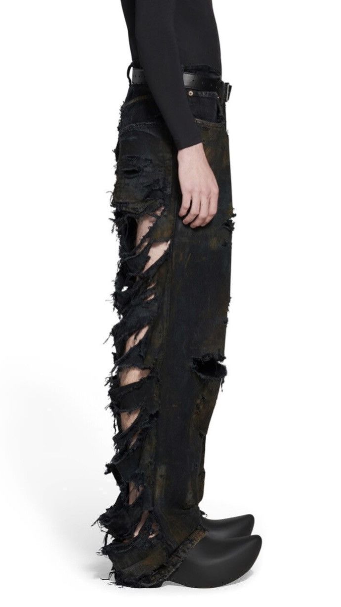 Balenciaga Balenciaga Super Destroyed Baggy Mud Jeans S Size US 30 / EU 46 - 8 Thumbnail