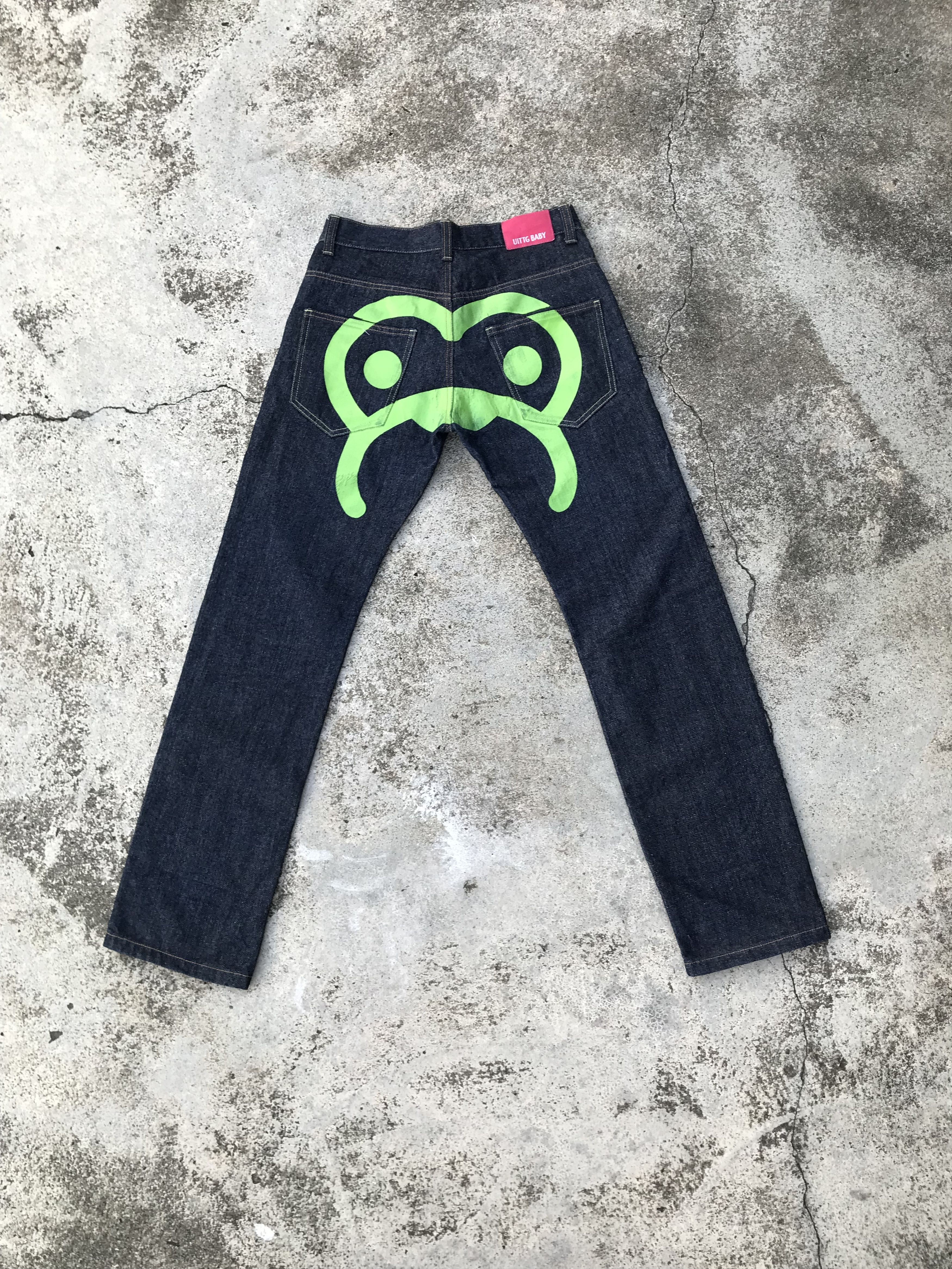 Denime × Japanese Brand × Vintage Uittg Baby Bape Design Denim Size US 28 / EU 44 - 2 Thumbnail