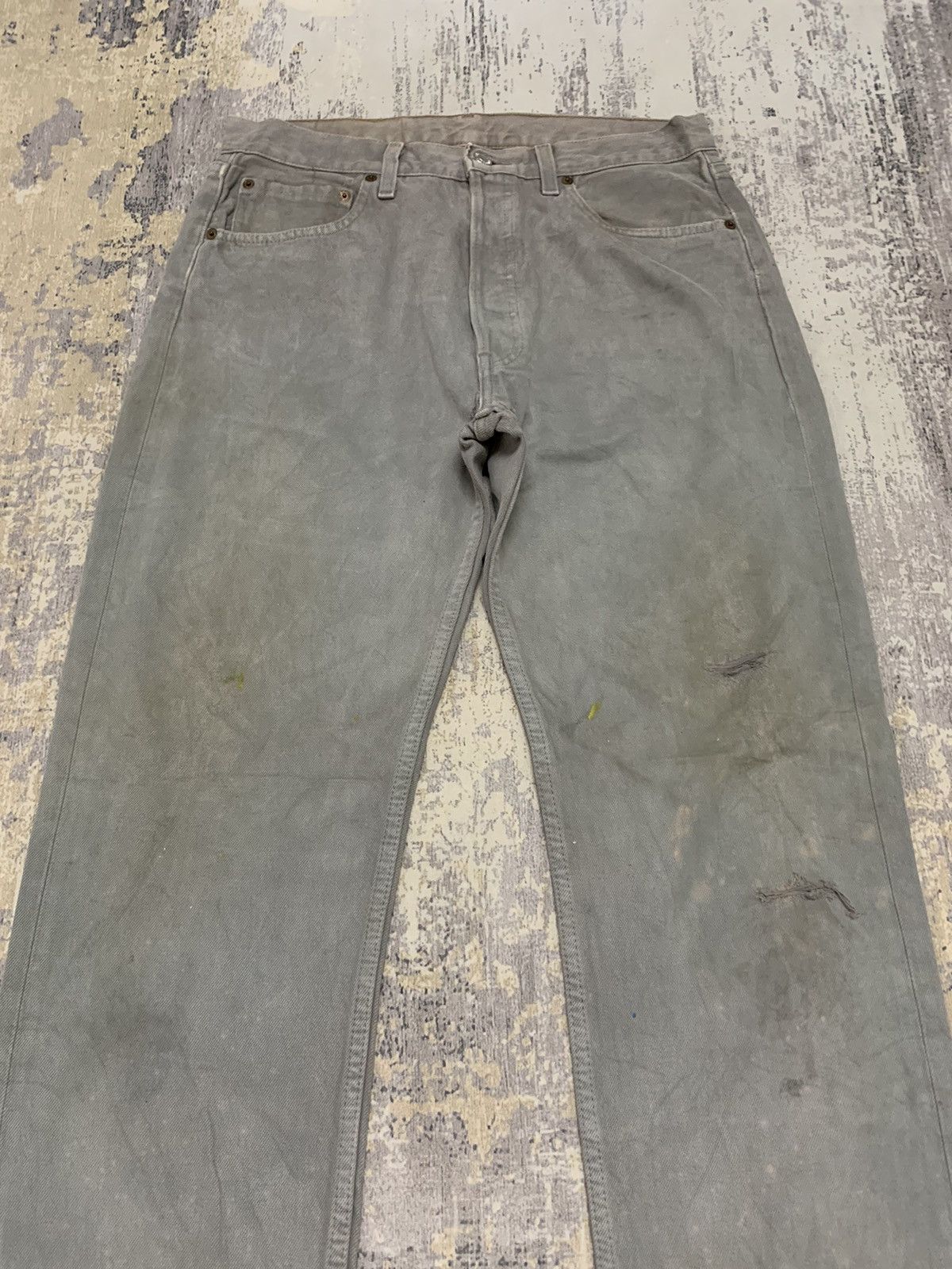 Levi's Vintage Levis 501 Distressed Denim Jeans W32x33.5 Size US 32 / EU 48 - 2 Thumbnail