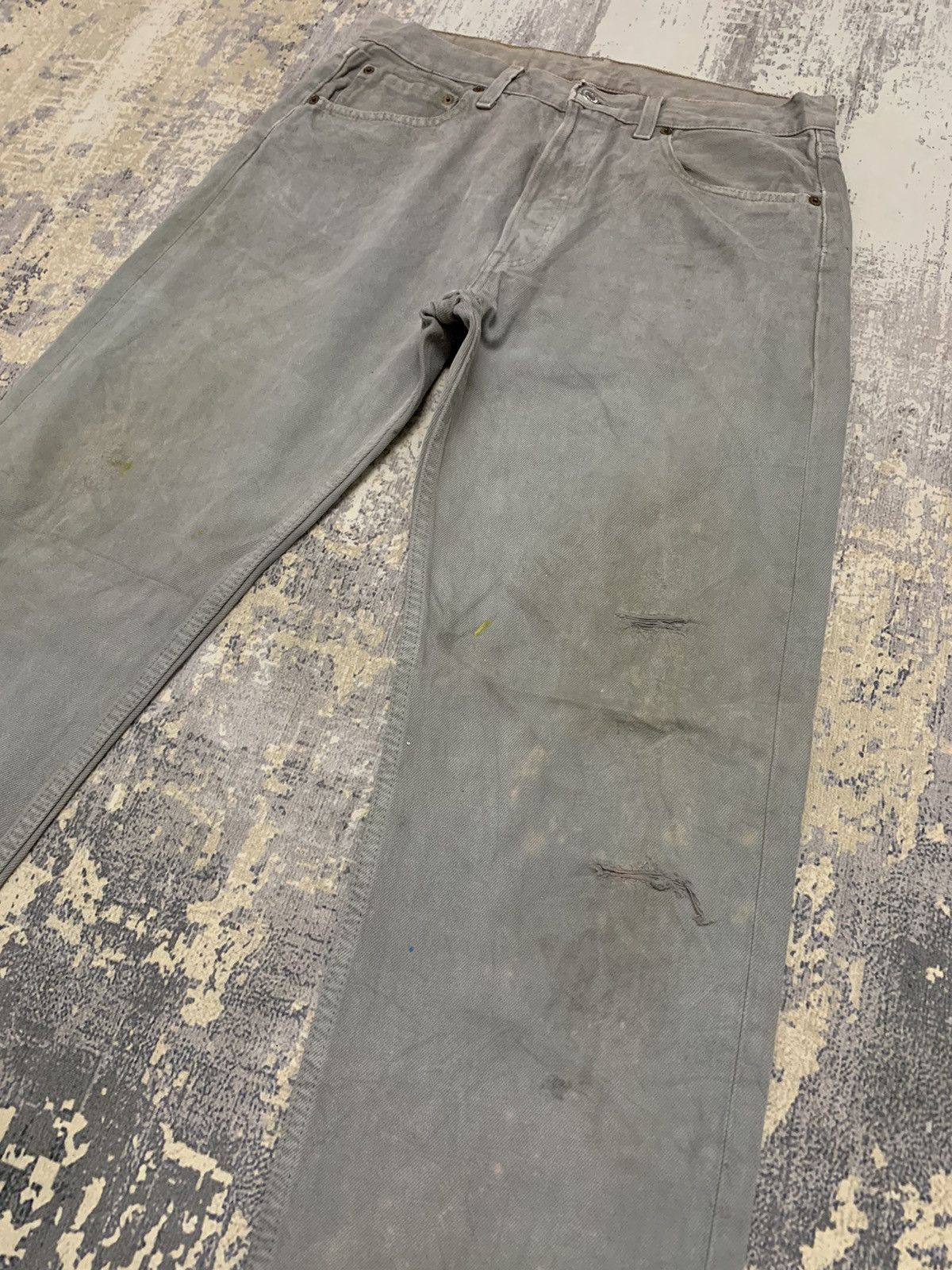 Levi's Vintage Levis 501 Distressed Denim Jeans W32x33.5 Size US 32 / EU 48 - 4 Thumbnail