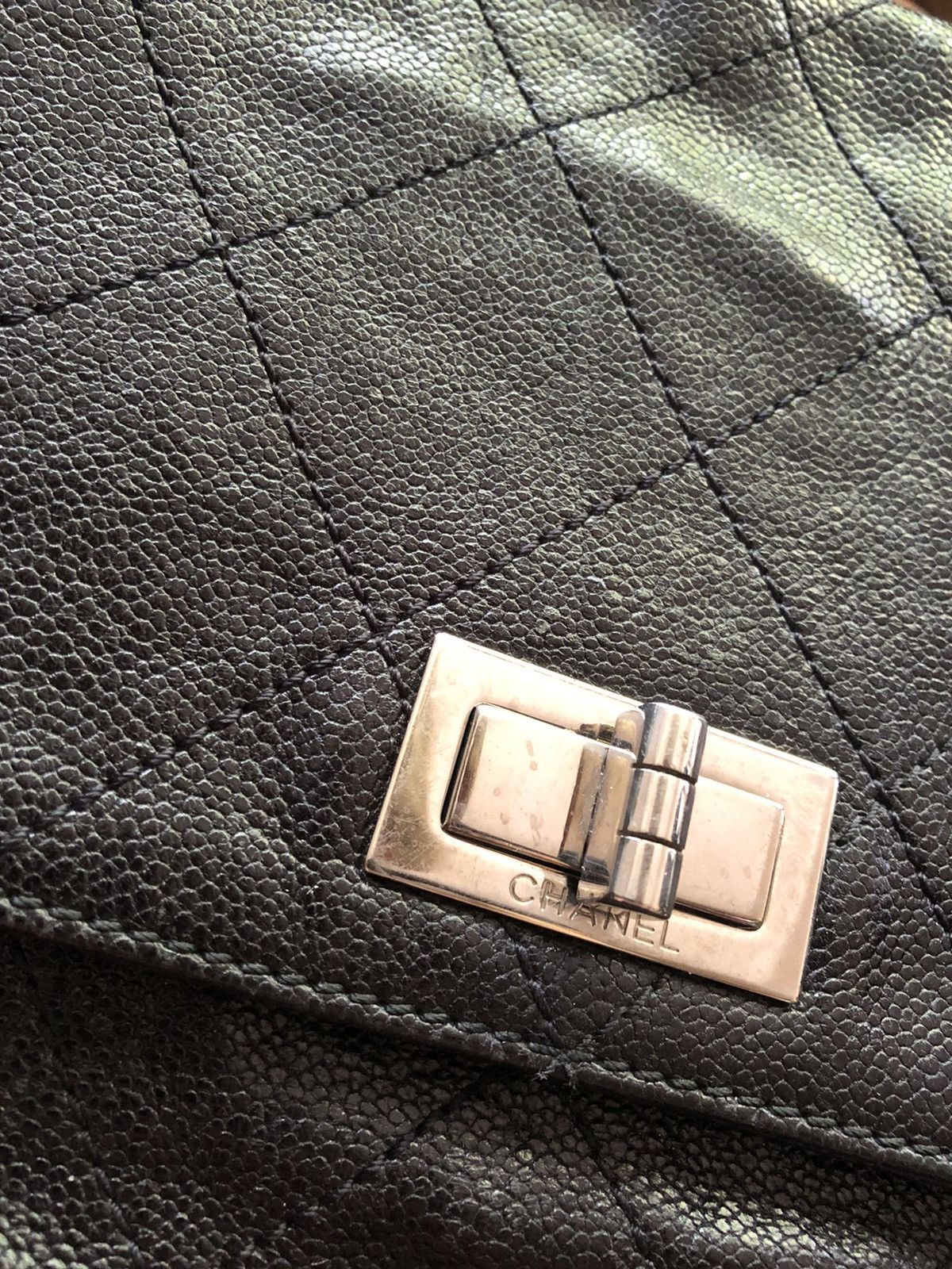Chanel CHANEL Pebbled Leather Double Zipper XL Tote Bag Size ONE SIZE - 5 Thumbnail