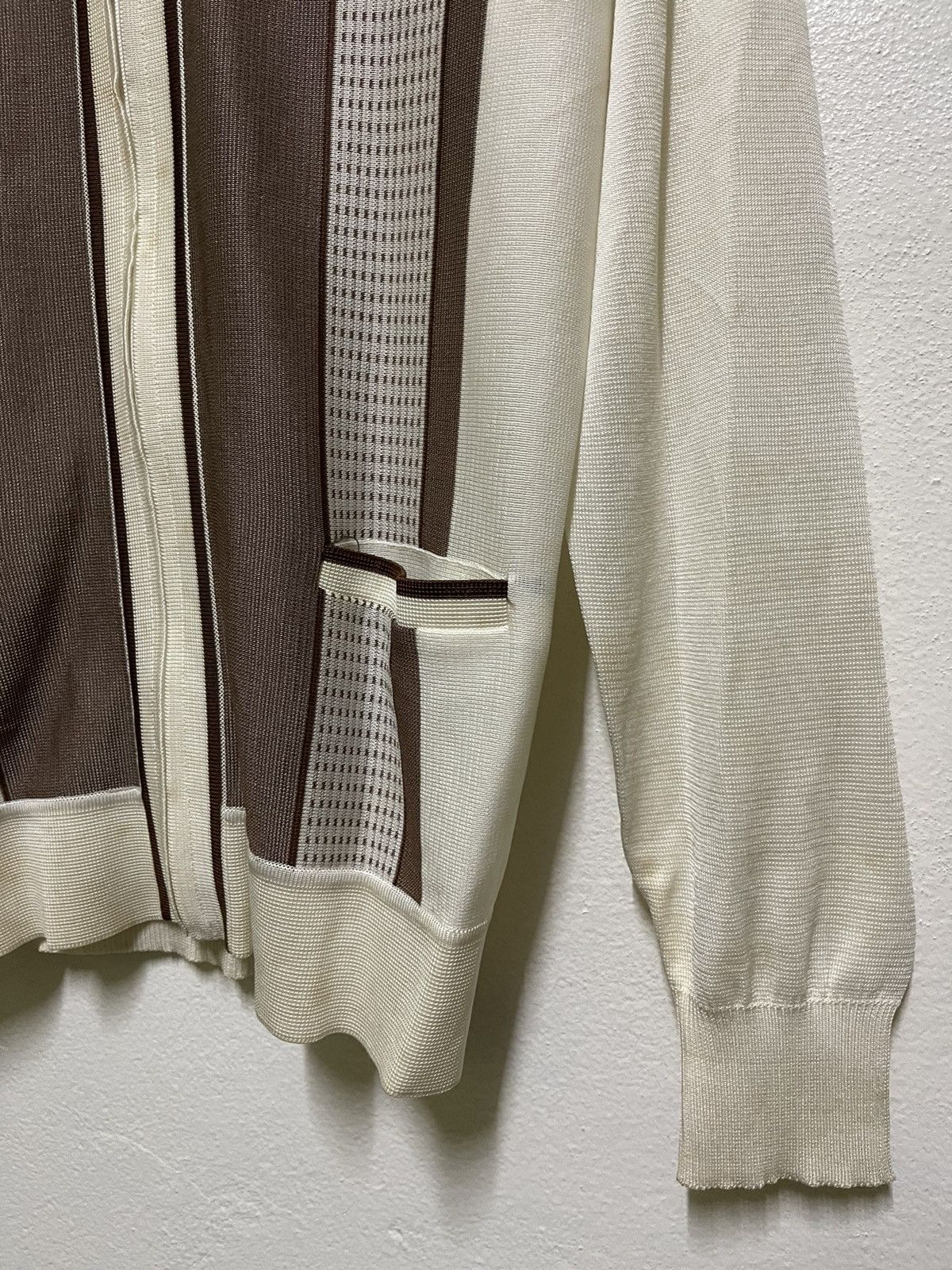 Japanese Brand Lindbergh zipper Long Sleeve Vintage Stripes Double Pocket Size US M / EU 48-50 / 2 - 9 Thumbnail