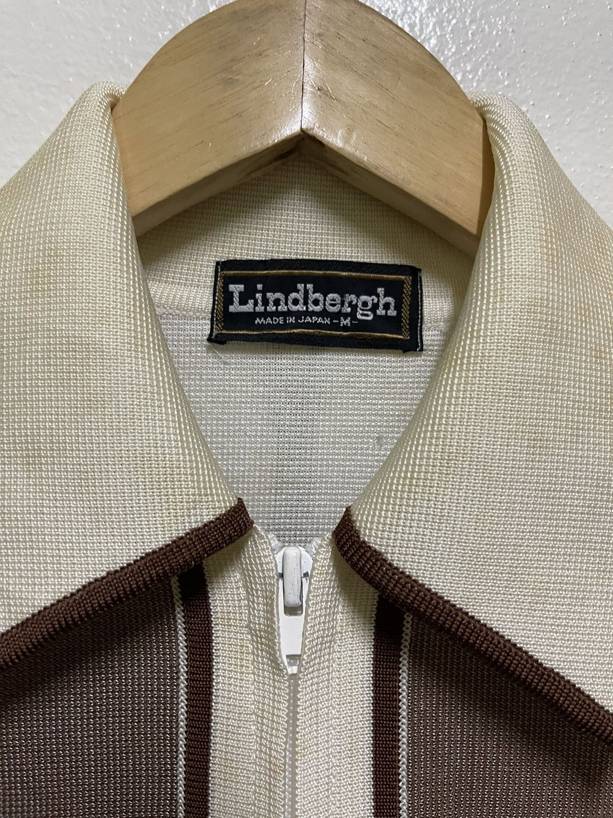 Japanese Brand Lindbergh zipper Long Sleeve Vintage Stripes Double Pocket Size US M / EU 48-50 / 2 - 7 Thumbnail