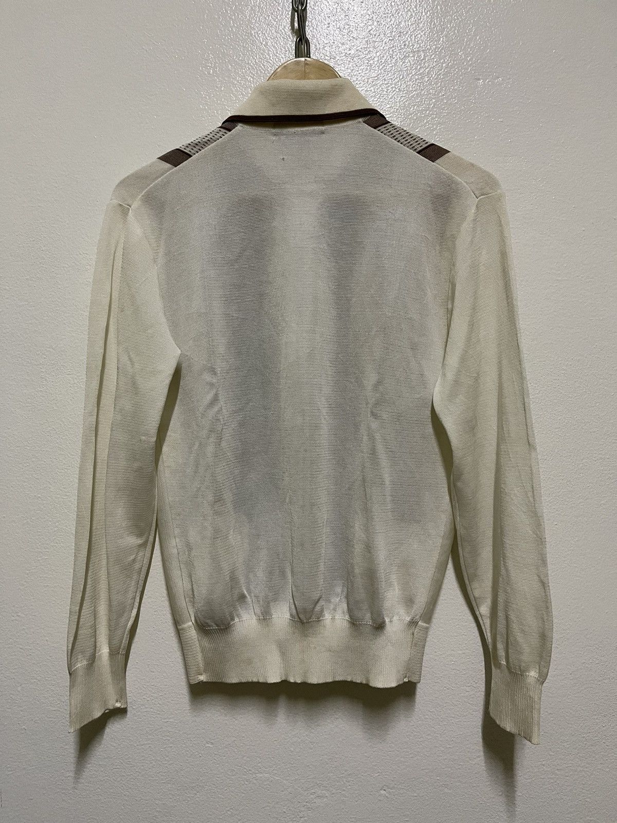 Japanese Brand Lindbergh zipper Long Sleeve Vintage Stripes Double Pocket Size US M / EU 48-50 / 2 - 13 Thumbnail