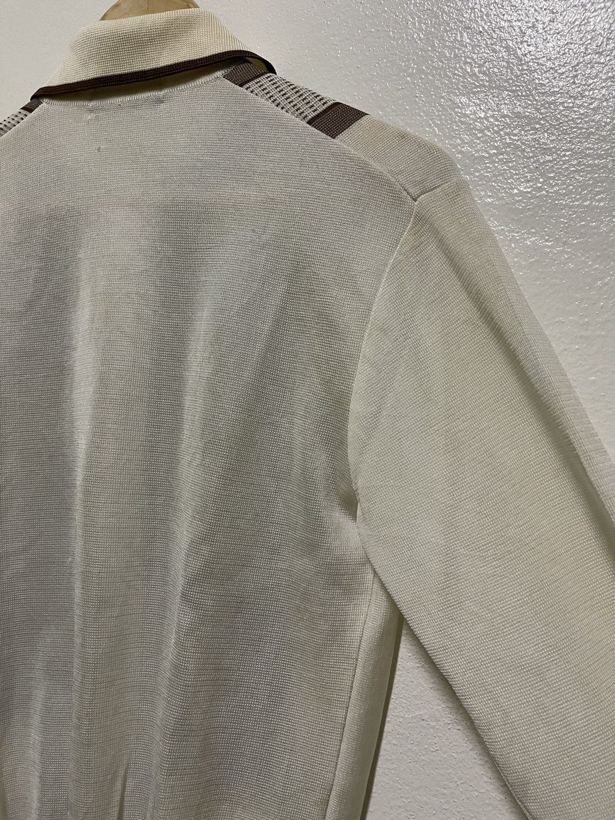 Japanese Brand Lindbergh zipper Long Sleeve Vintage Stripes Double Pocket Size US M / EU 48-50 / 2 - 17 Thumbnail