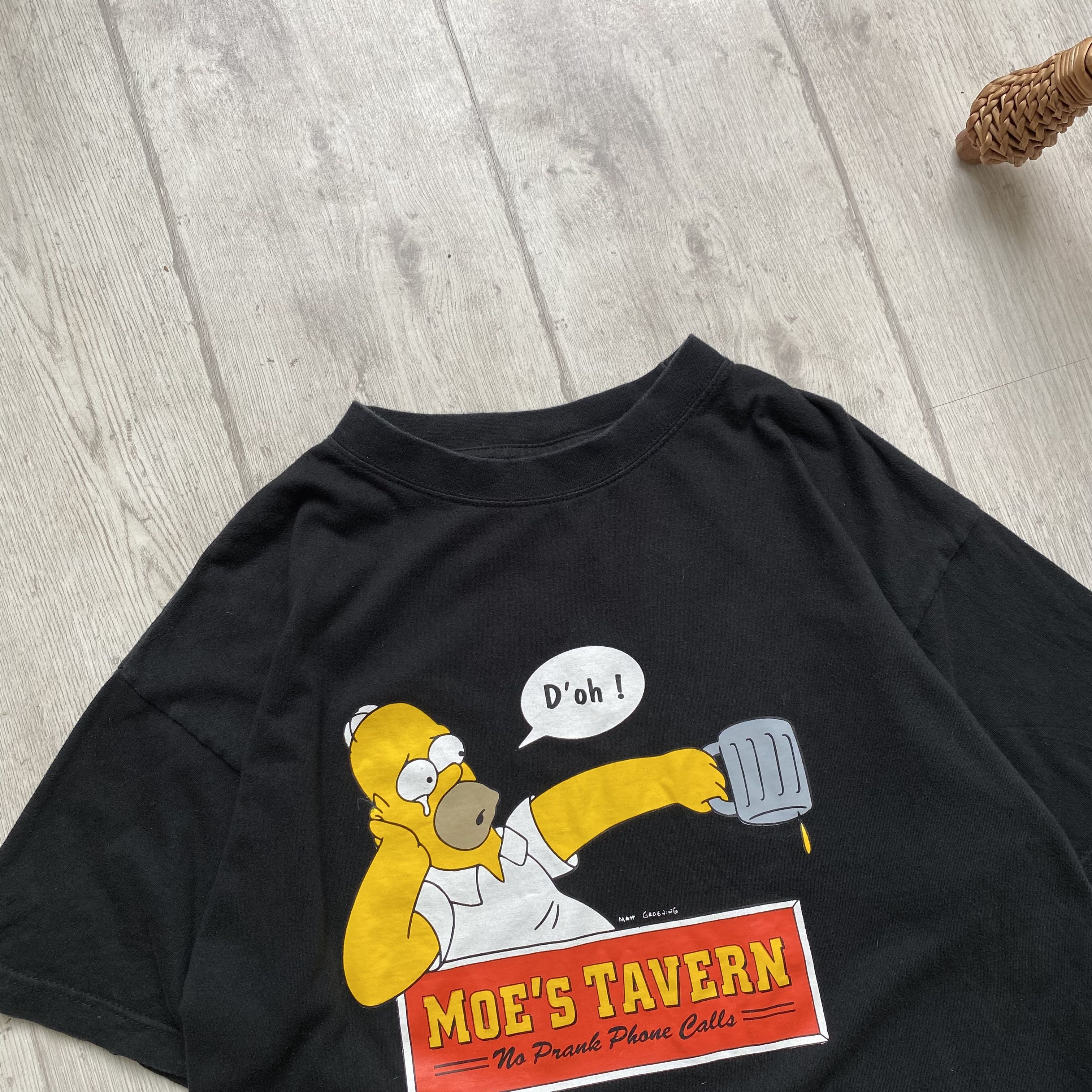 The Simpsons 🍻Vintage 00s The Simpsons Tee 00s Homer Drink moes Size US M / EU 48-50 / 2 - 3 Thumbnail