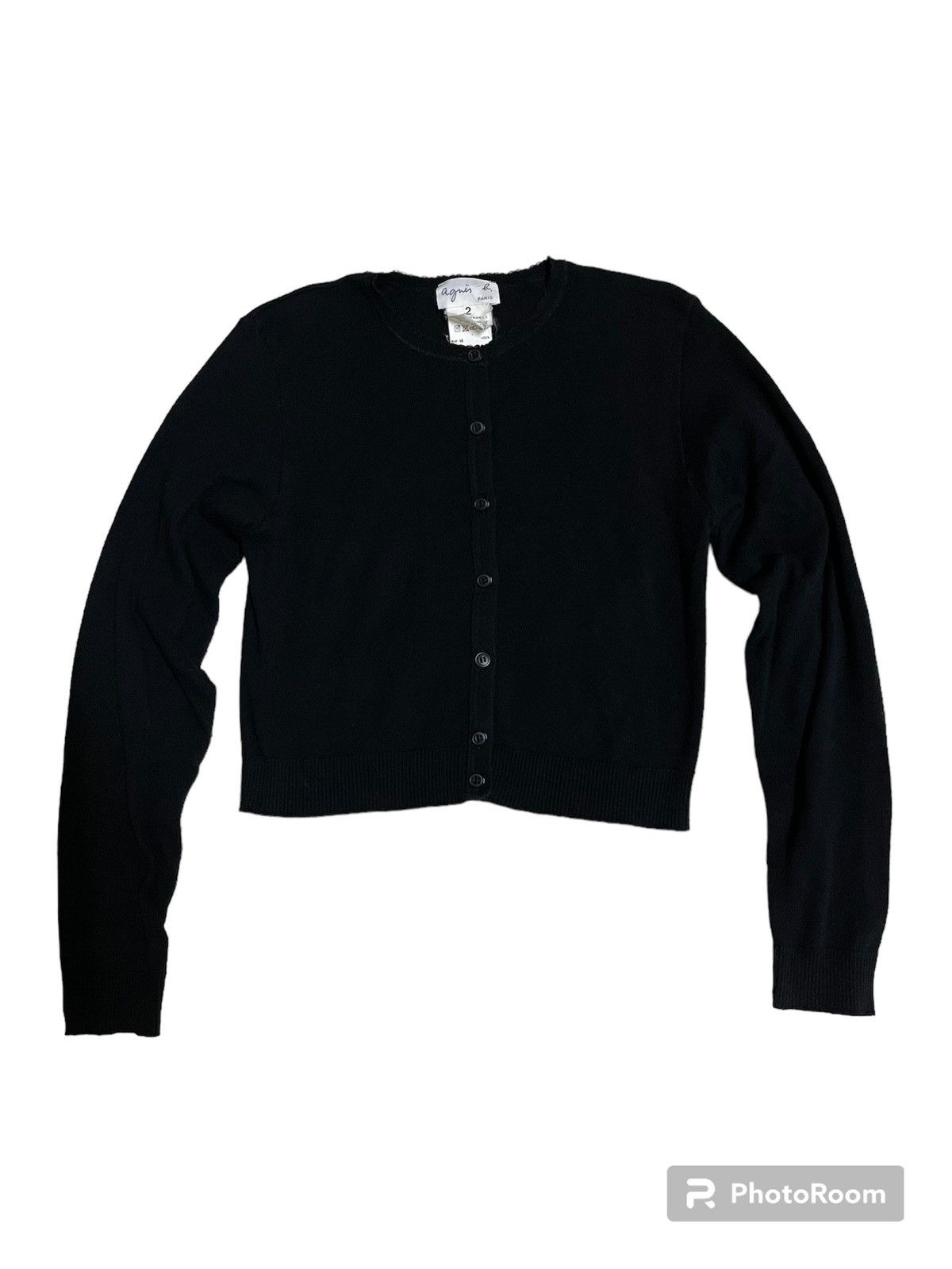 agnes b. Agnes b Crop Top Long Sleeve Black Size M / US 6-8 / IT 42-44 - 12 Thumbnail