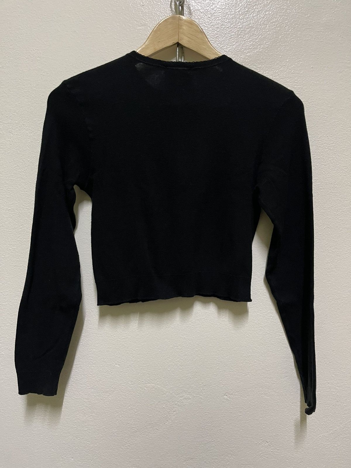 agnes b. Agnes b Crop Top Long Sleeve Black Size M / US 6-8 / IT 42-44 - 7 Thumbnail