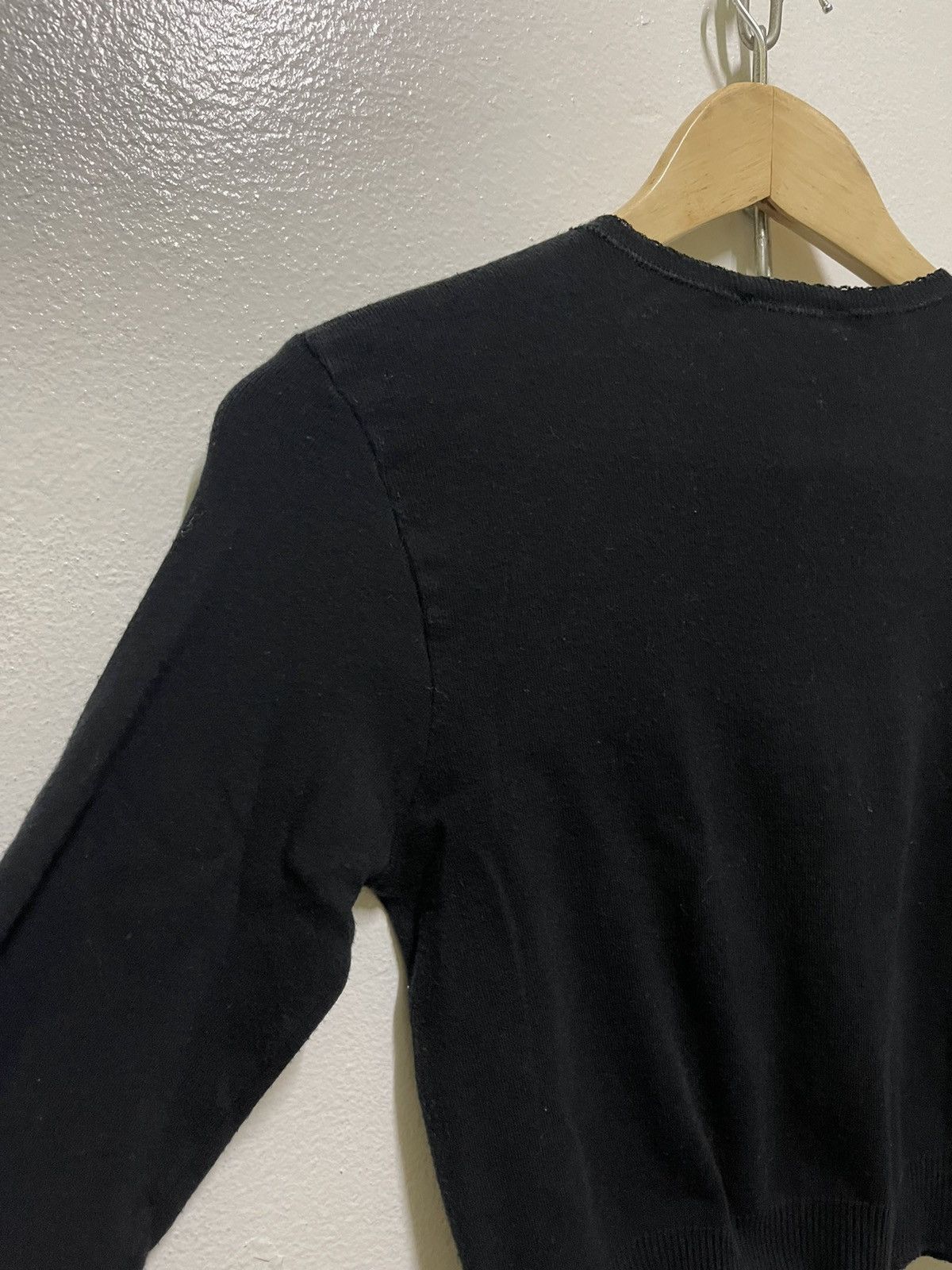 agnes b. Agnes b Crop Top Long Sleeve Black Size M / US 6-8 / IT 42-44 - 8 Thumbnail