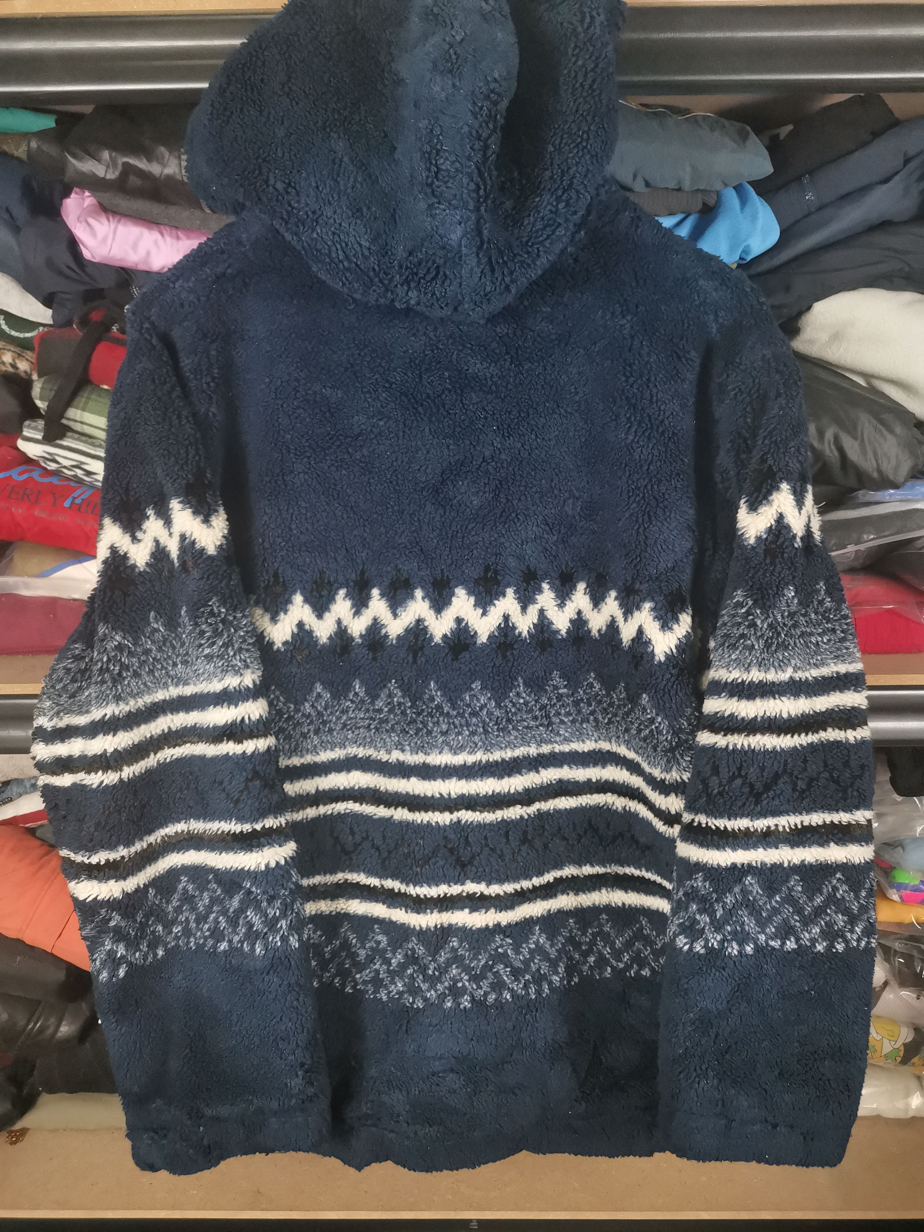 Uniqlo Vintage 90s Uniqlo Sherpa Hoodie Jacket Size US M / EU 48-50 / 2 - 2 Thumbnail