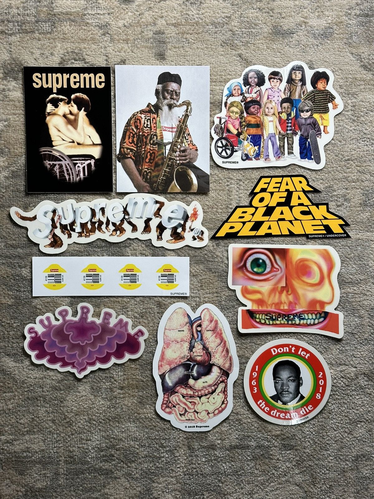 Supreme 10x Supreme Stickers Lot | Grailed