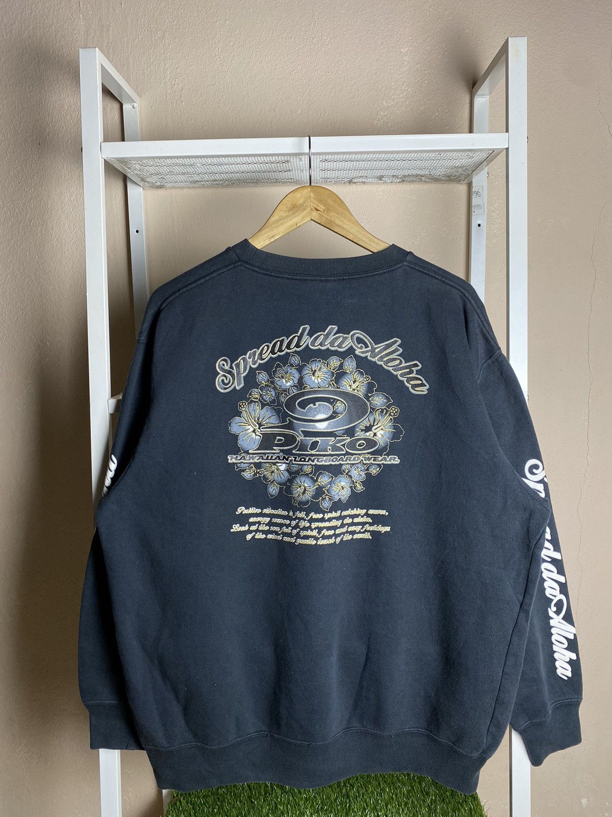 Japanese Brand FADED Vintage Piko Hawaiian Baggy Big Logo Sweatshirt Size US XL / EU 56 / 4 - 1 Thumbnail