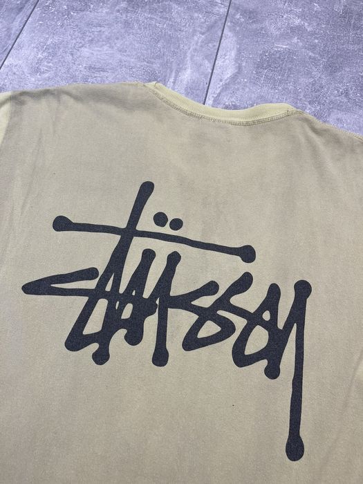 Vintage Faded Stussy T-Shirt With Basic Logo Back Print | Grailed