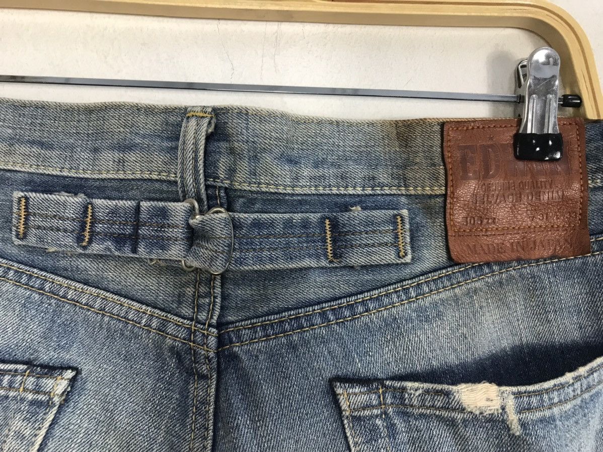 Edwin × Vintage Vintage Edwin Selvedge Buckle Back Distressed Made In 🇯🇵 Size US 33 - 15 Thumbnail