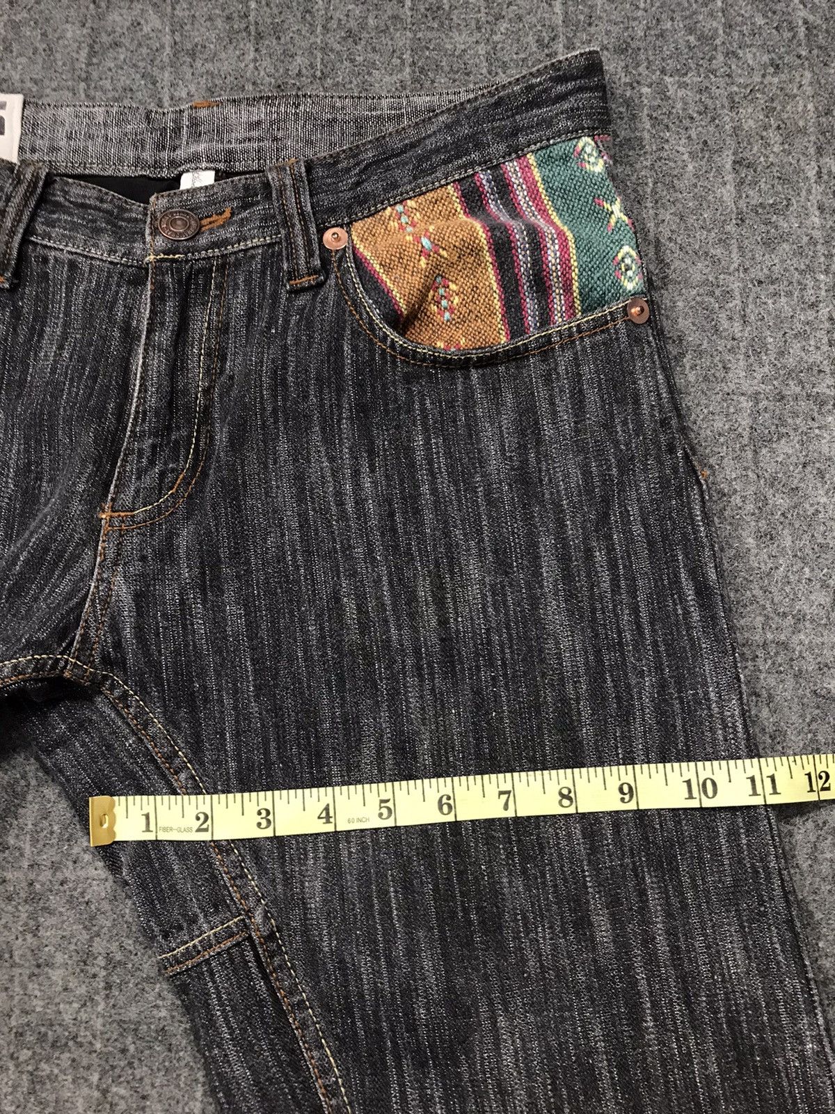 Japanese Brand Vintage Modish Pocket Striped Jeans Style Size US 32 / EU 48 - 18 Thumbnail