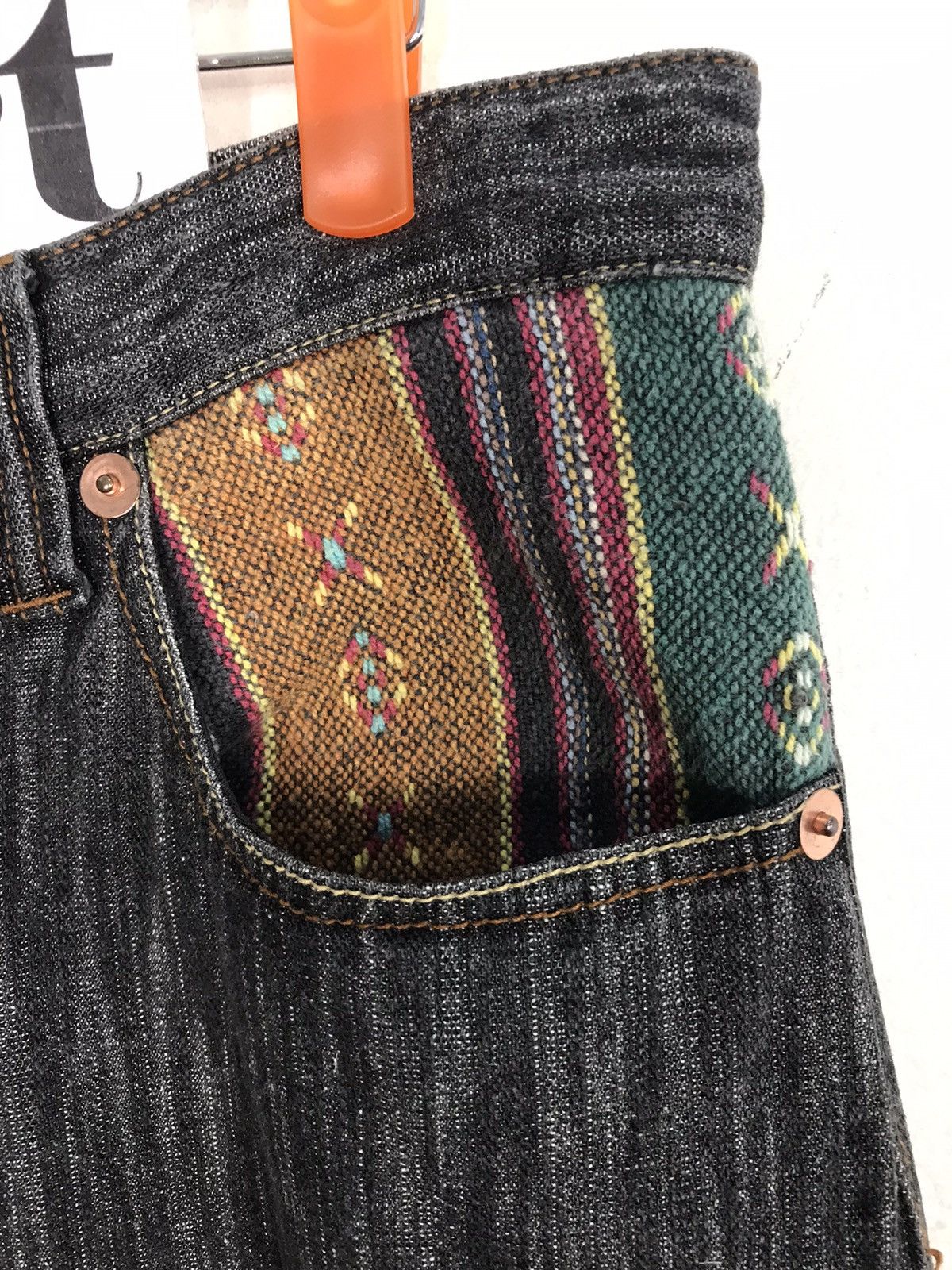 Japanese Brand Vintage Modish Pocket Striped Jeans Style Size US 32 / EU 48 - 5 Thumbnail