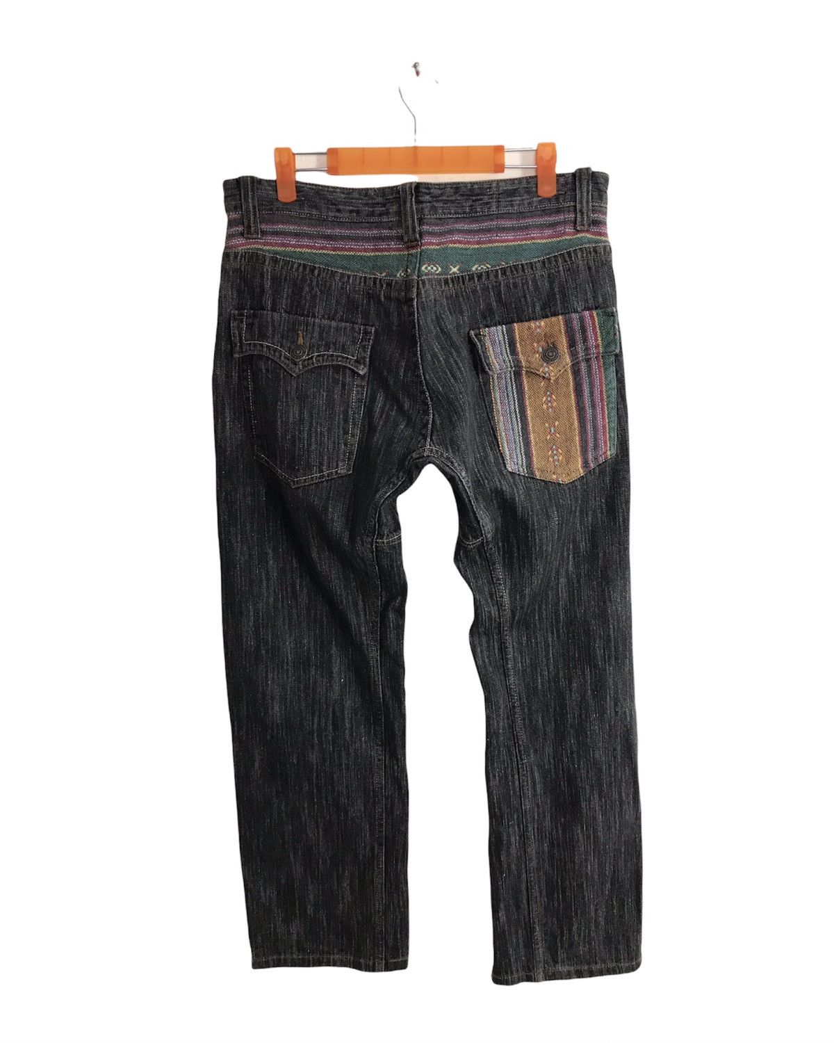 Japanese Brand Vintage Modish Pocket Striped Jeans Style Size US 32 / EU 48 - 2 Thumbnail