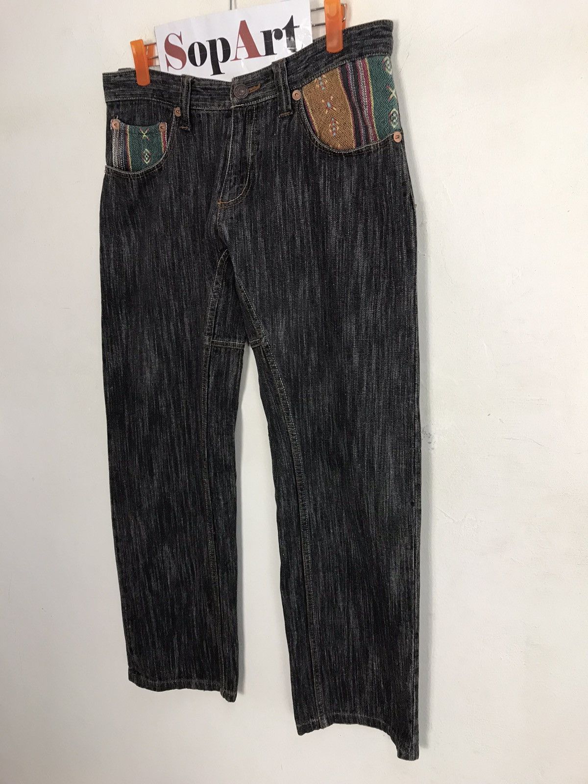 Japanese Brand Vintage Modish Pocket Striped Jeans Style Size US 32 / EU 48 - 4 Thumbnail
