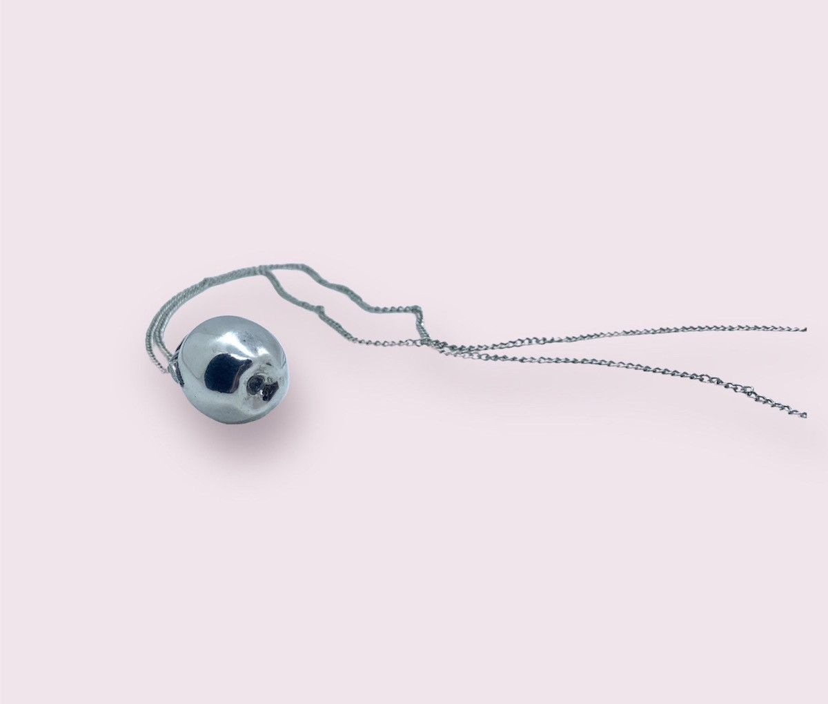 Vintage Vintage Silver Apple Necklace Pendant & Chain + Gift Box 925 Size ONE SIZE - 7 Thumbnail
