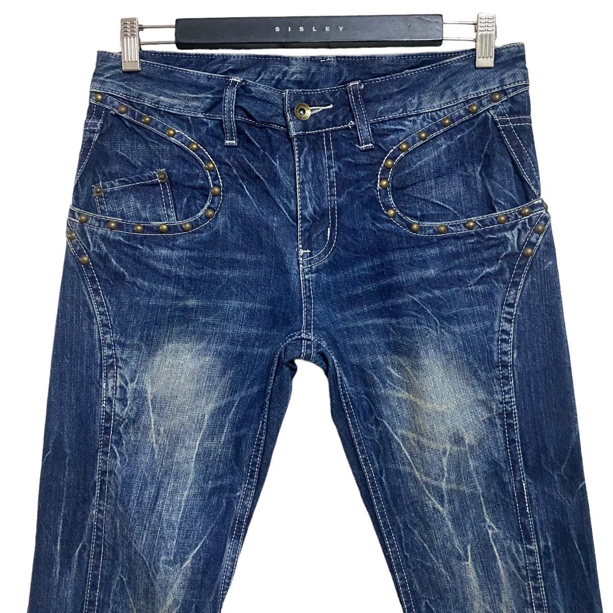 semanticdesign Semantic Design Studded Denim Flare Jeans Size US 31 - 3 Thumbnail